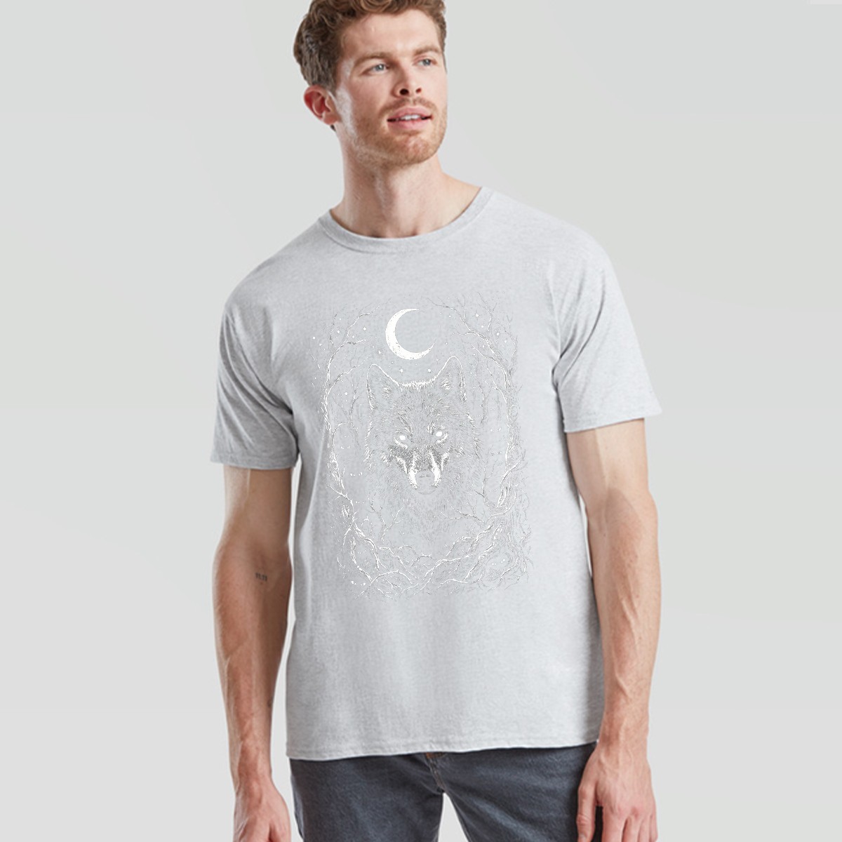 Wolf Wolves Animals Mens T-Shirt Womens Tee Mystical Forest Graphic Unisex Tee