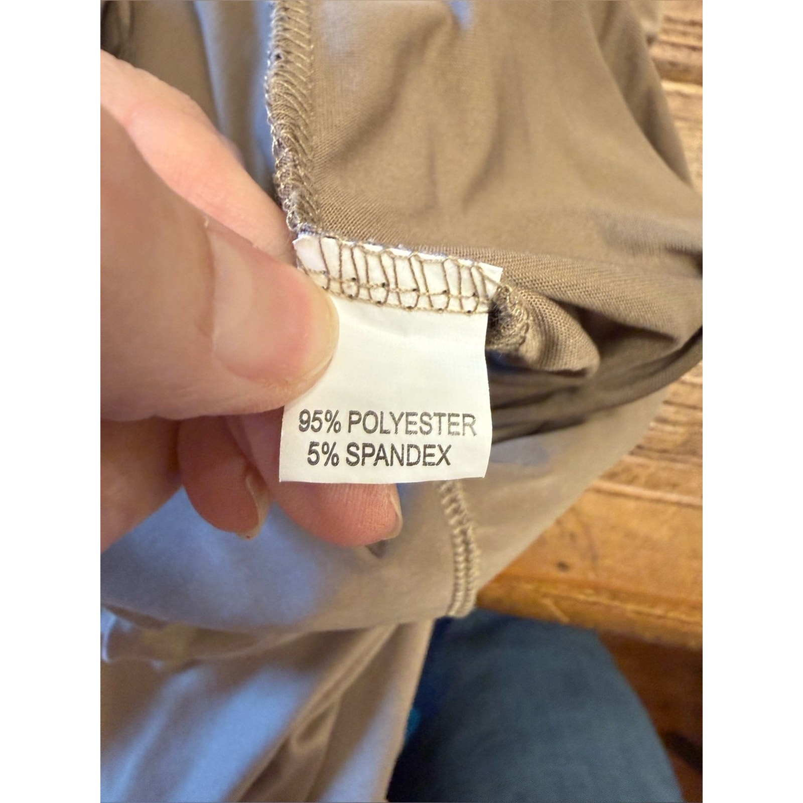 T100 – Women’s Tee – Pink and Taupe Crewneck Tops with Cuff Sleeves