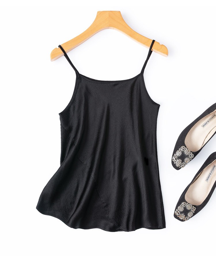 100% Mulberry Silk Pearl Silk Solid Color Women Camisole Top Shirt M1548