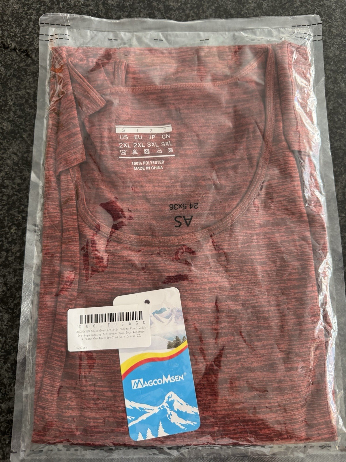 Mago Woman Dark Orange/Red T-Shirt , Size 2XL