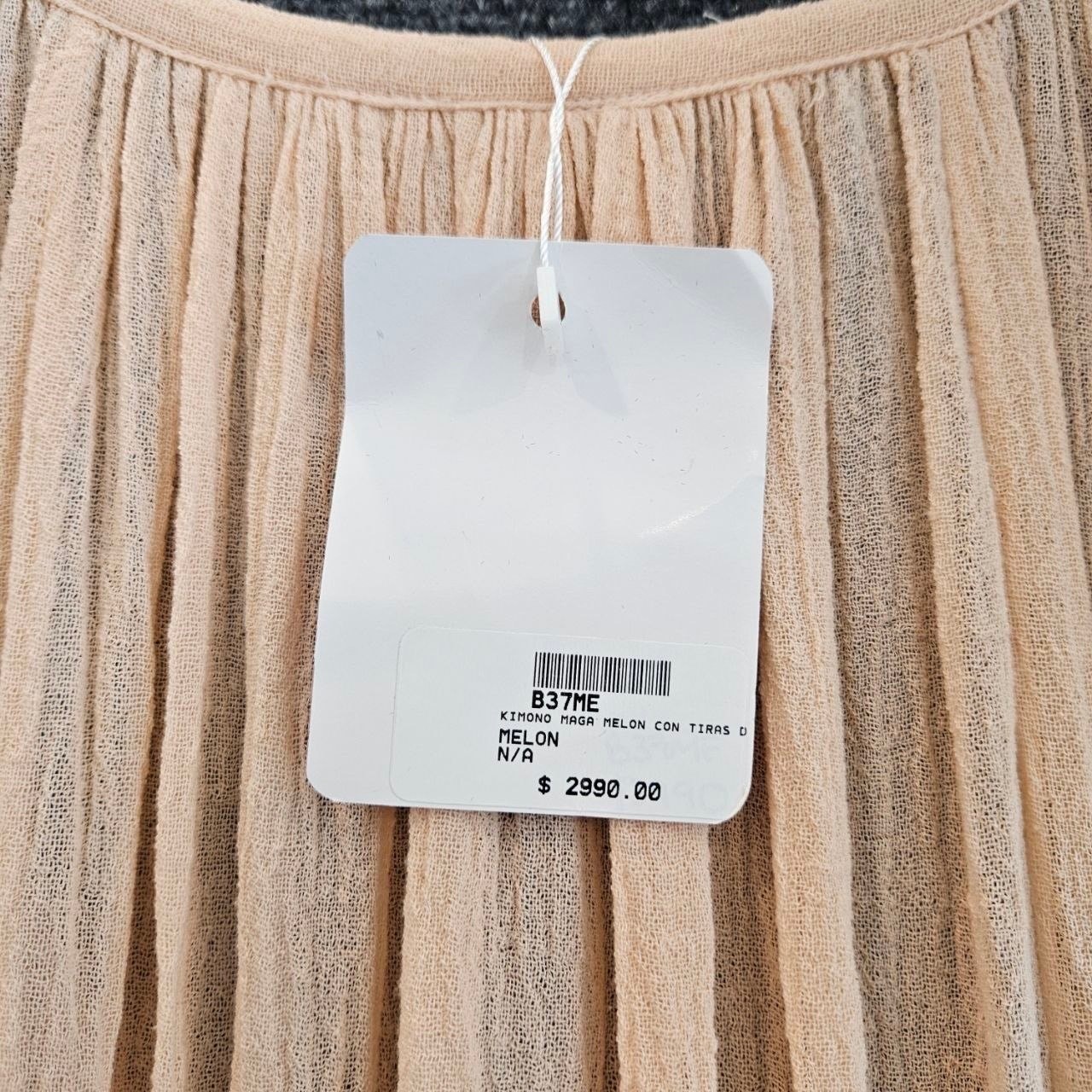 La Bikineria Handmade Mexico Gauze Cover-Up Peach S/M Boho Beach Duster NWT