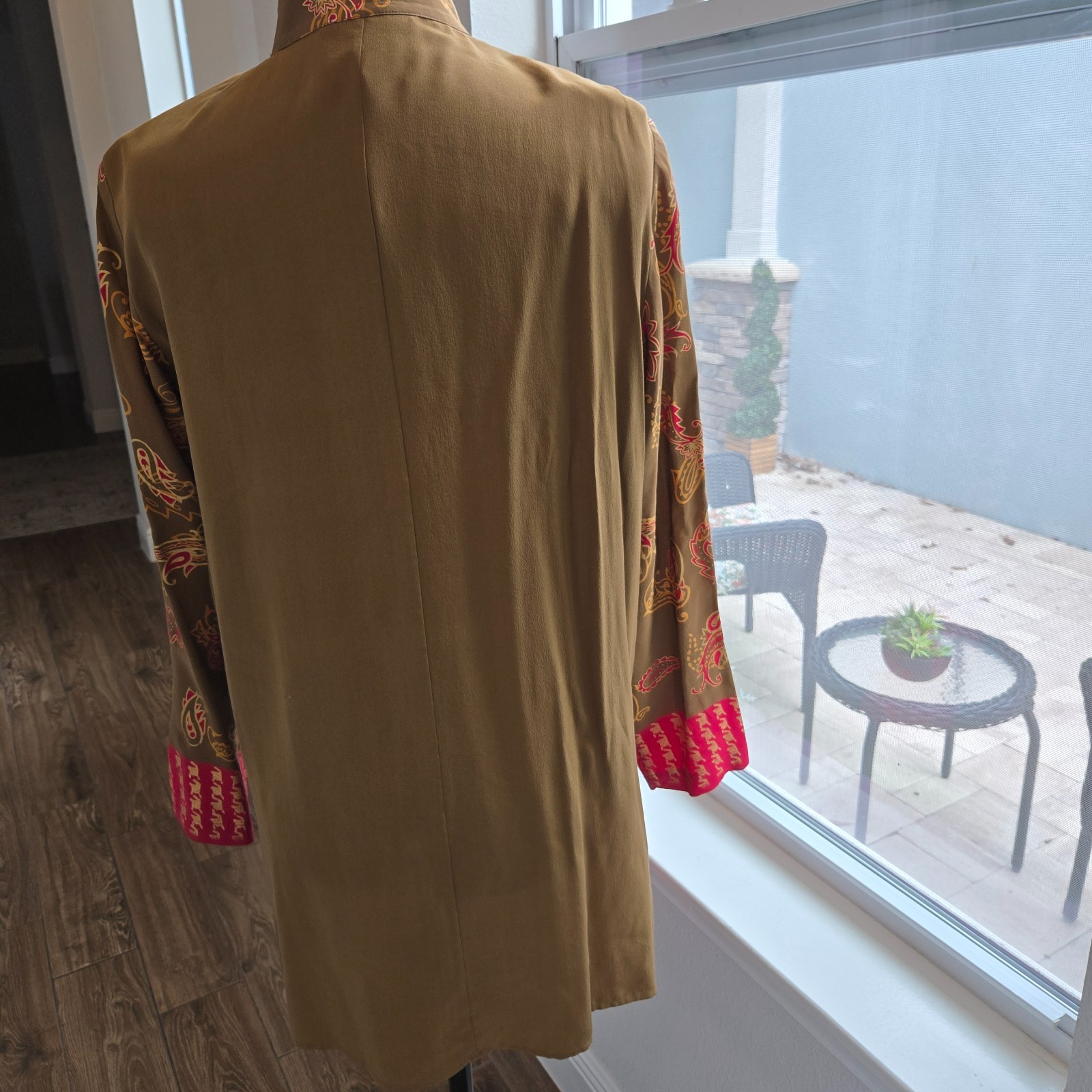 Diane Gilman 100% silk womens sequined long blouse / tunic / miniskirt Sz large
