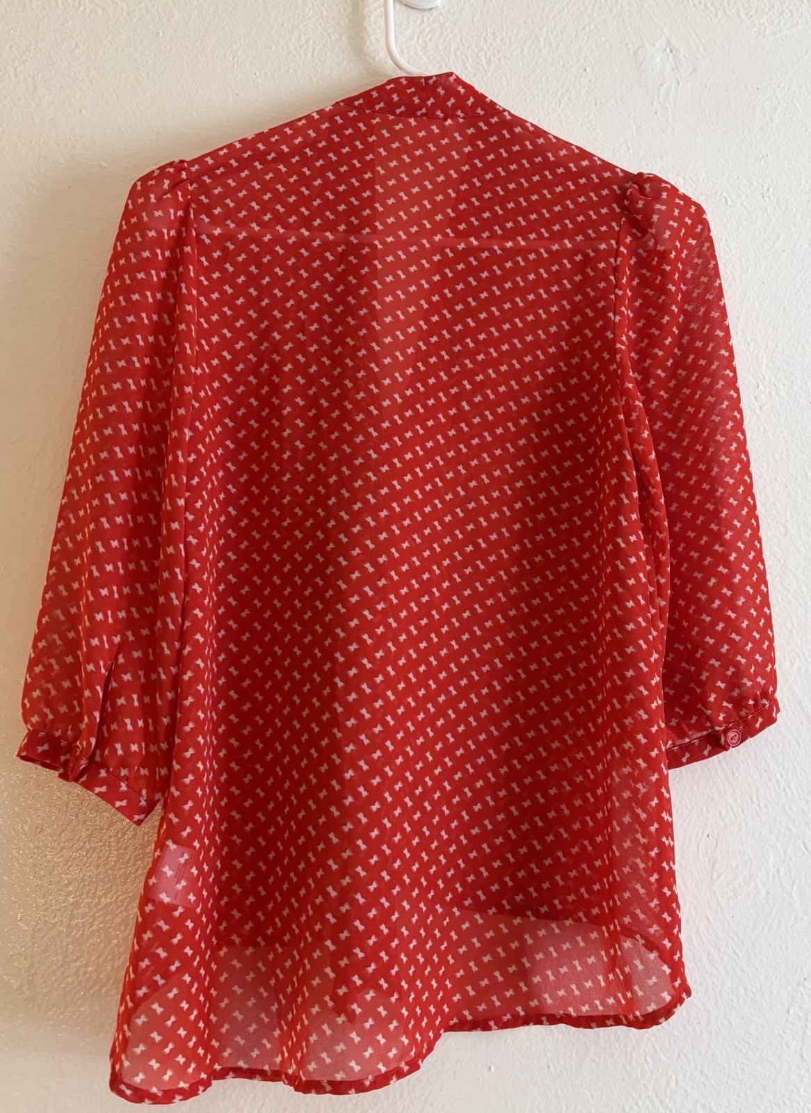 Pins and Needles Red/White Farfalle Print Blouse