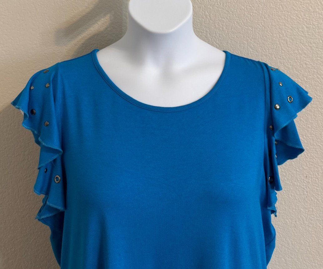 Cyrus ladies size L blouse with studded sleeves.