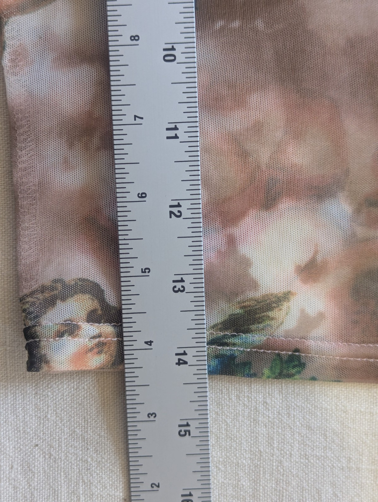 Womens Angelcore Sheer Crop Top Size S (?) Mesh Cherub Renaissance Coquette
