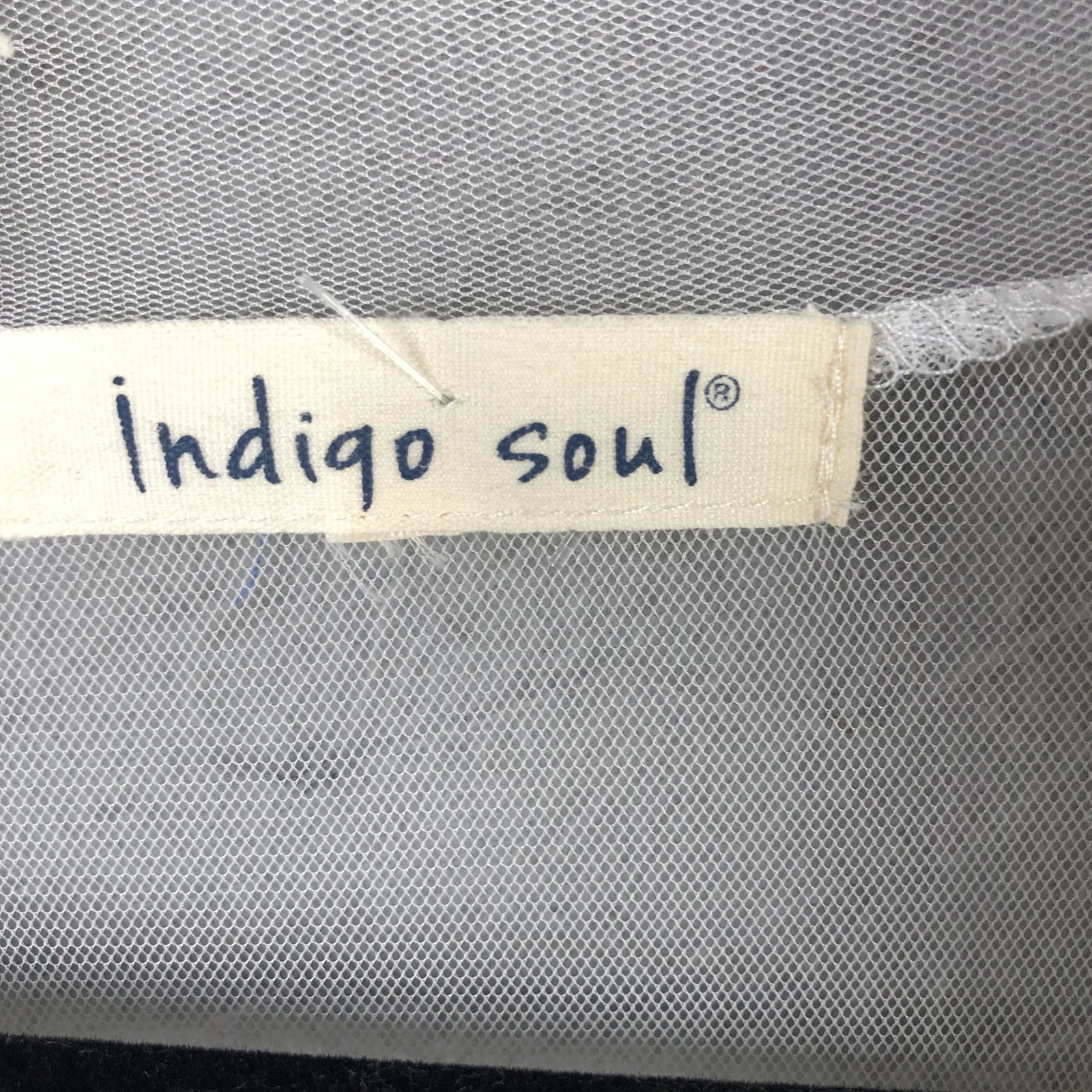 Indigo Soul Kimono Cardigan Womens Large White Sheer Lace Fairy Grunge Victorian
