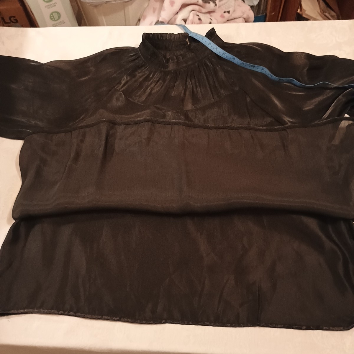 Women’s 2XL Sheer Black,Lined Blouse, By Impressions. New With Tags. Exc. Cond.