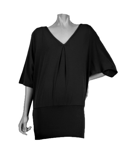 Marika Miracles Women’s Tummy Control, V-Neck Dolman Sleeve Blouse, Black, S