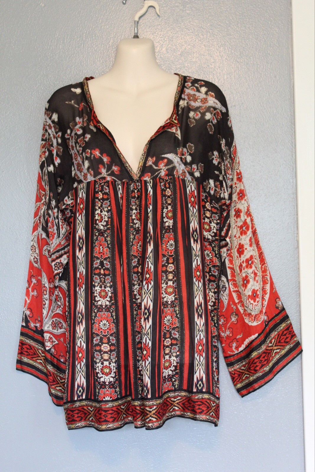 Isabel Marant Etoile Long Sleeve Peasant Blouse Top Size 2 or US Medium