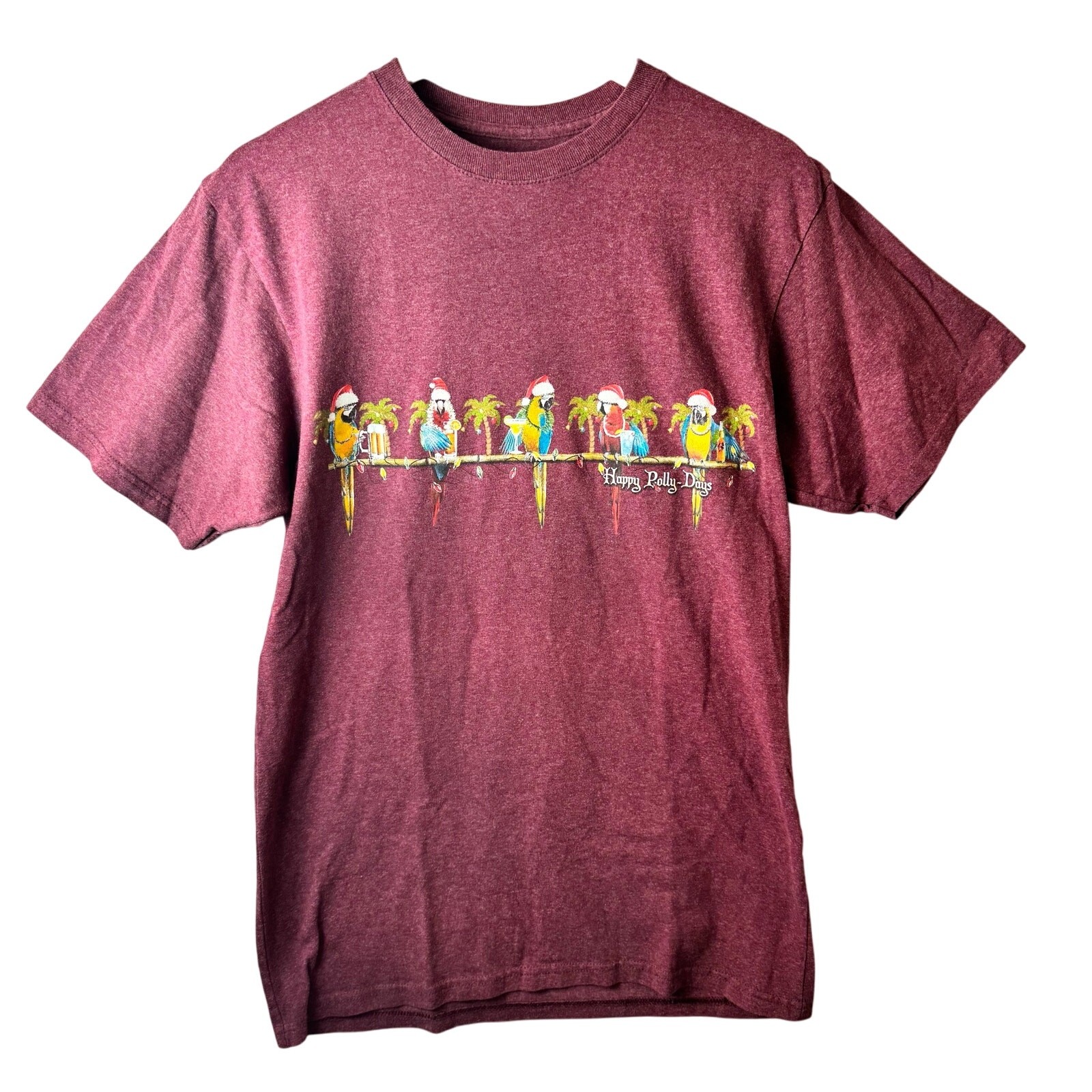 Boca Islandwear Graphic T-Shirt Women’s Medium Party Parrots Birds Cotton Casual