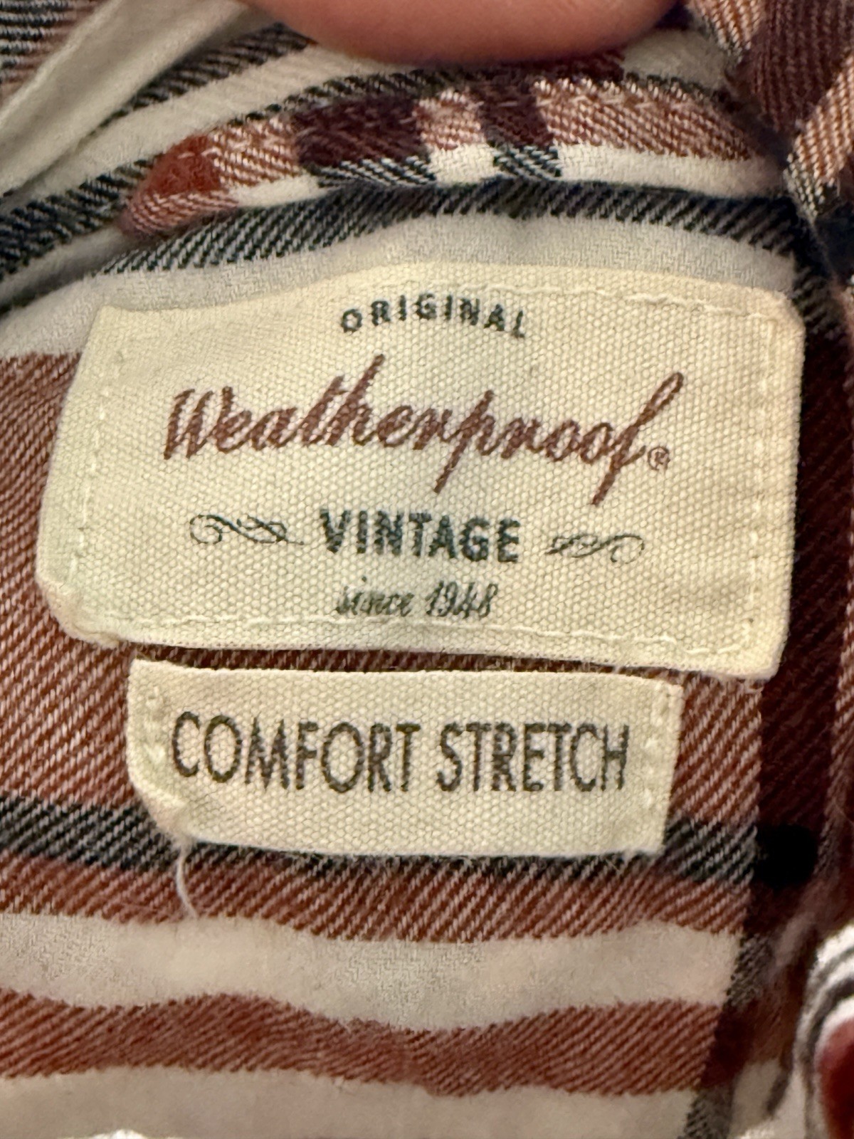 Lot of 2 Weatherproof Women’s L Multicolor Plaid Flannel Stretch Button-Up