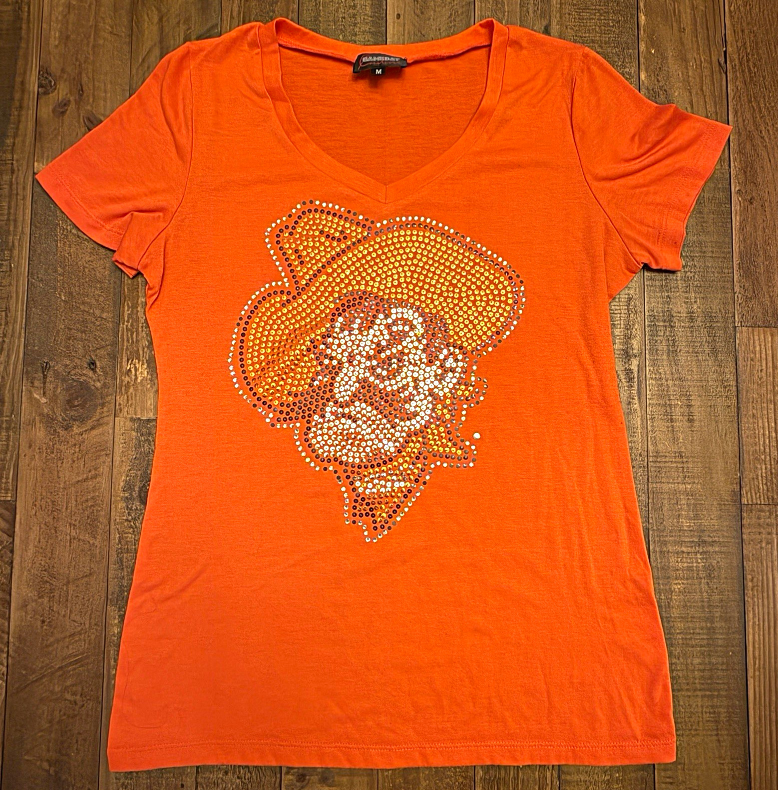GameDay Couture Women’s Medium Oklahoma State Cowboys Pistol Pete Orange Tee