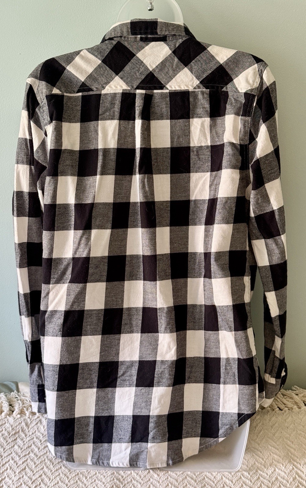 Lot of 2 Weatherproof Women’s L Multicolor Plaid Flannel Stretch Button-Up