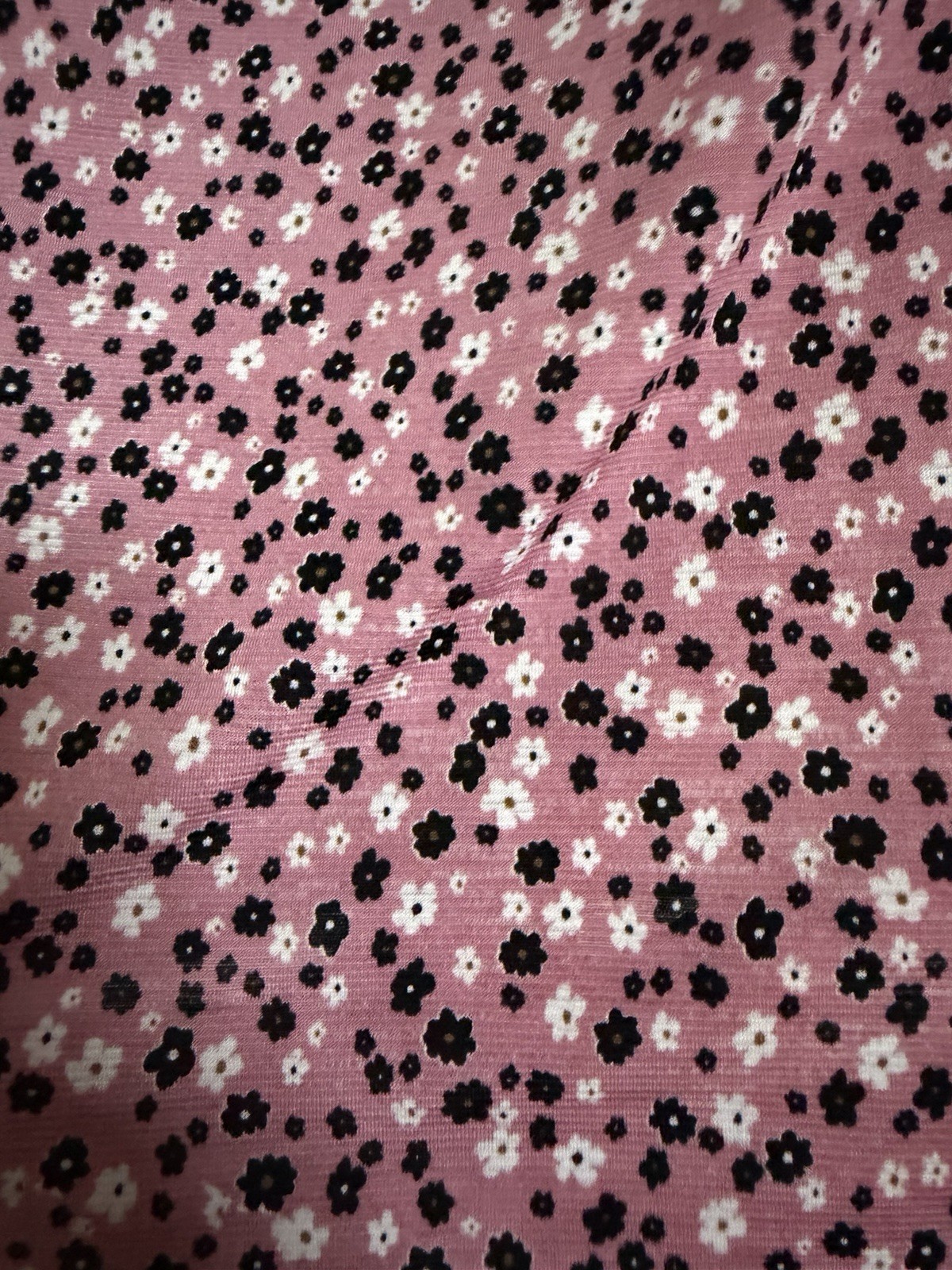 pink and black floral cold-shoulder top has a vibrant all-over flower design m