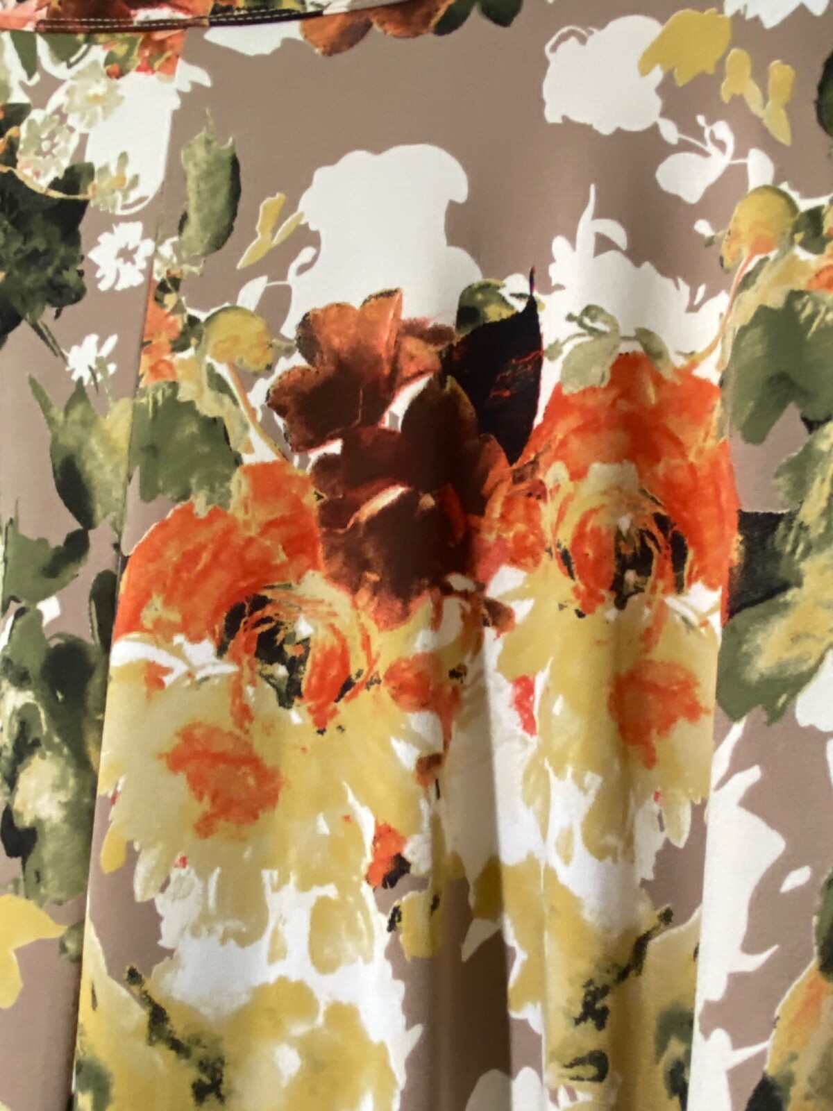 Crepas Womans Blouse Shirt Size 3XL floral tunic 3/4 ruffle sleeve pullover