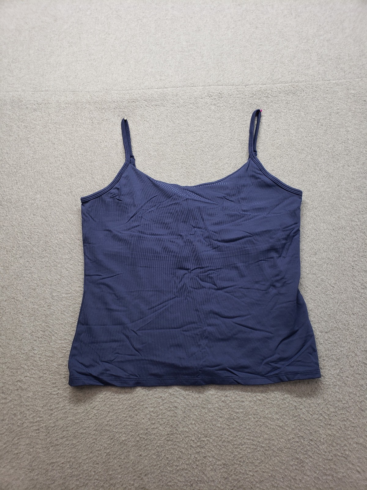 New York & Company Women Tank Top L Blue Adjustable Strap Pullover Casual Wear