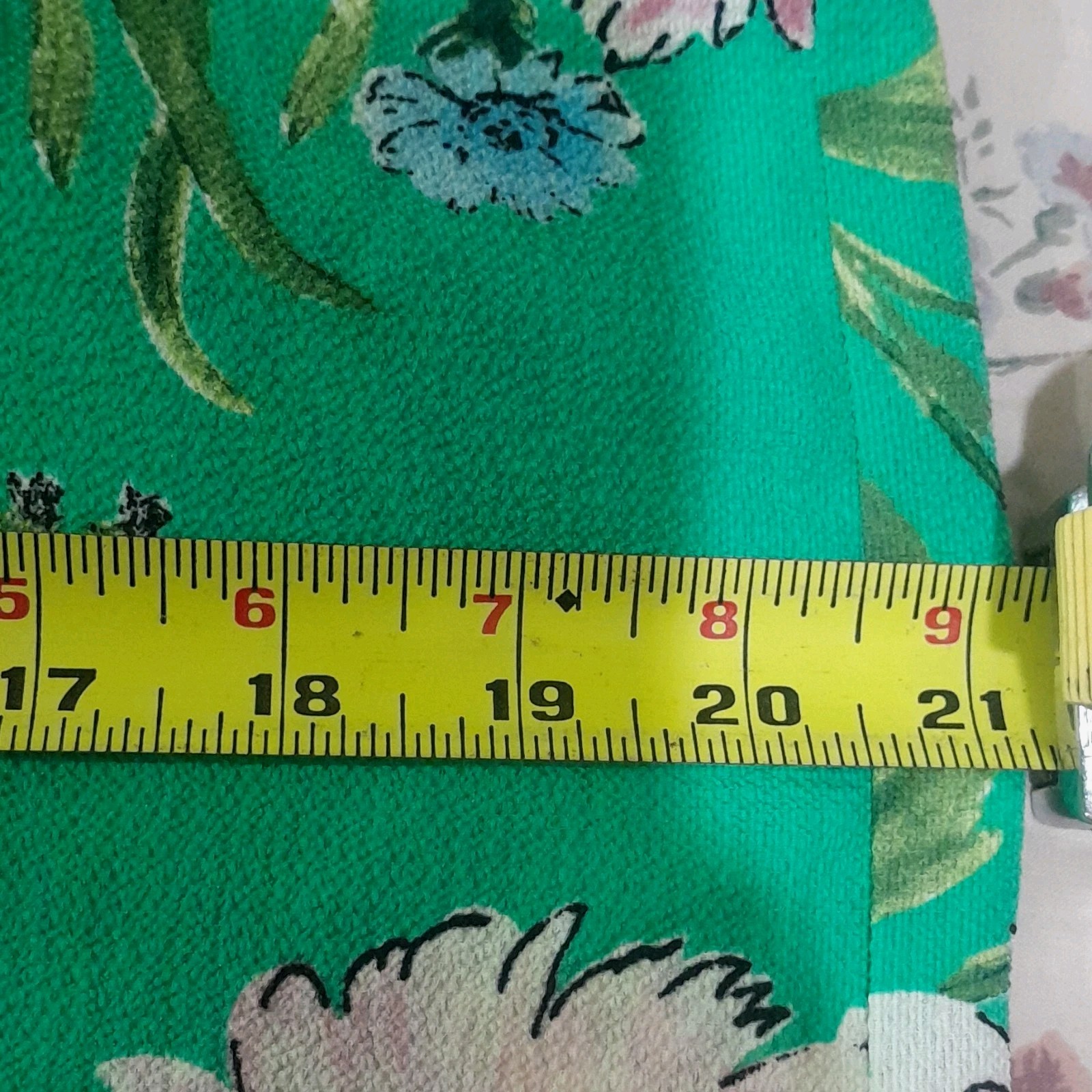 AUW Women’s Green Pink White Multicolor Floral Cold Shoulder Blouse M Regular