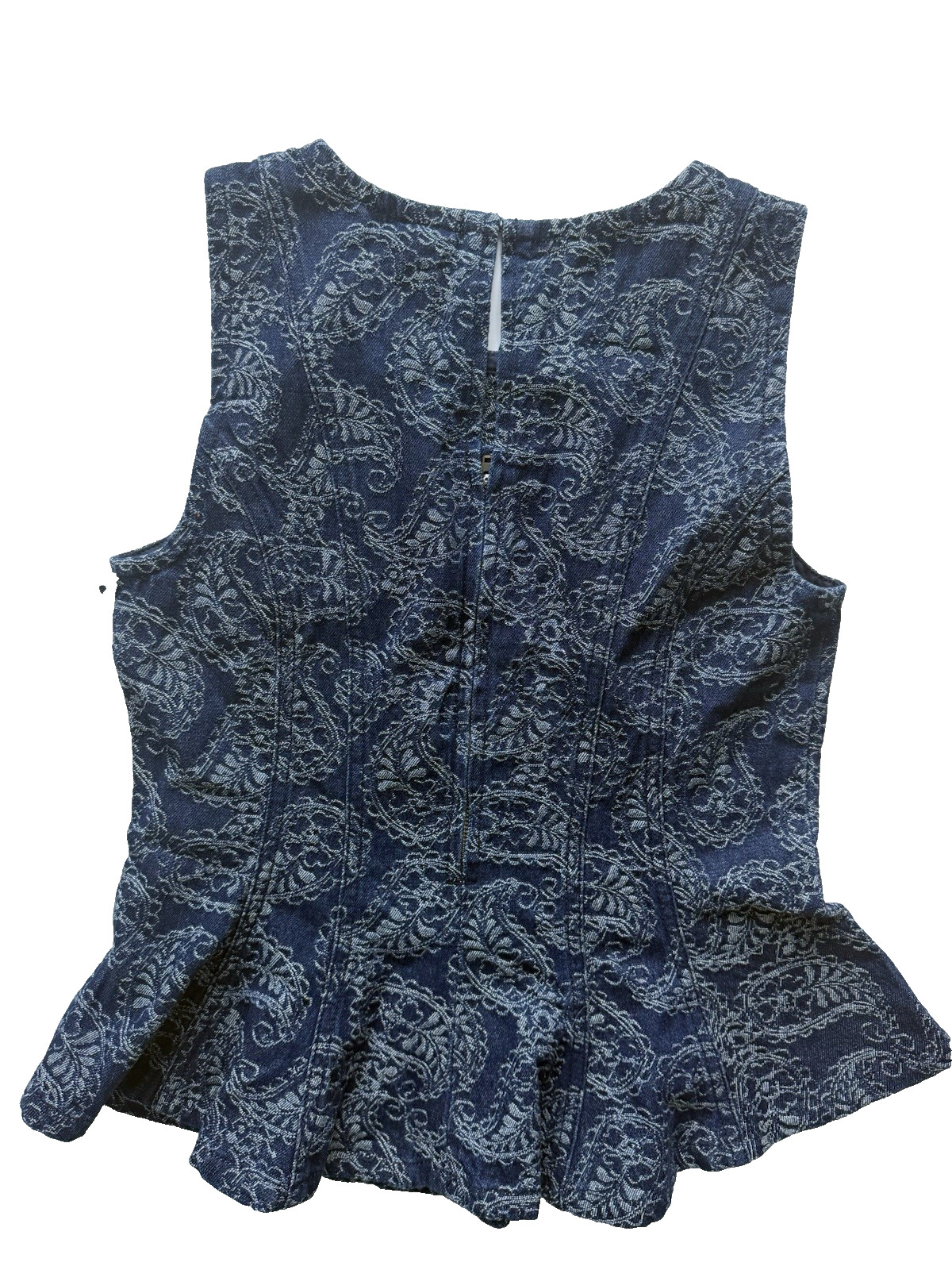 Free Assembly Peplum Panel Top Elegant and Casual Blouse Blue Size XS ($)