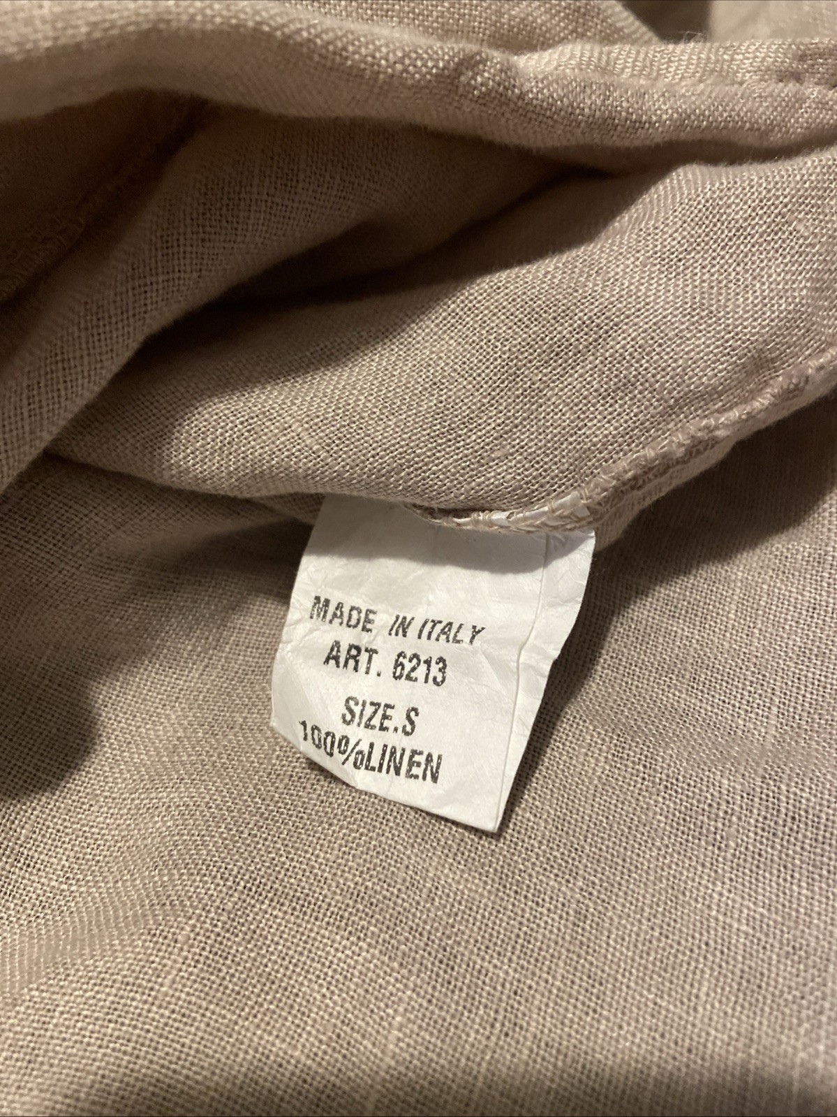 Alessia Pacini Linen Cardigan Size Small Mid Length Lagenlook Boho Hippie Italy
