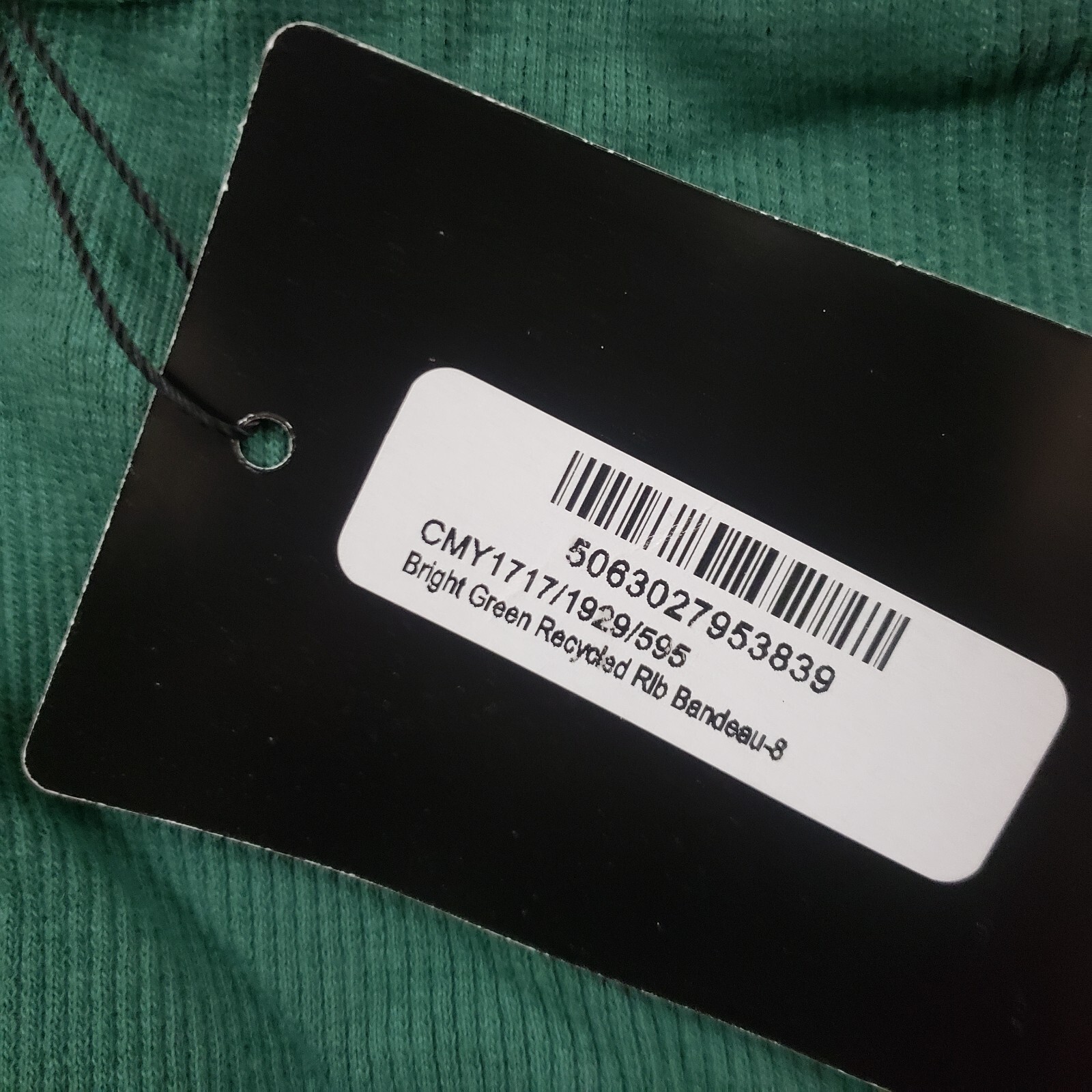 NEW PrettyLittleThing Shirt Womens Small Green Size 4 Top Tube Bandeau Strapless