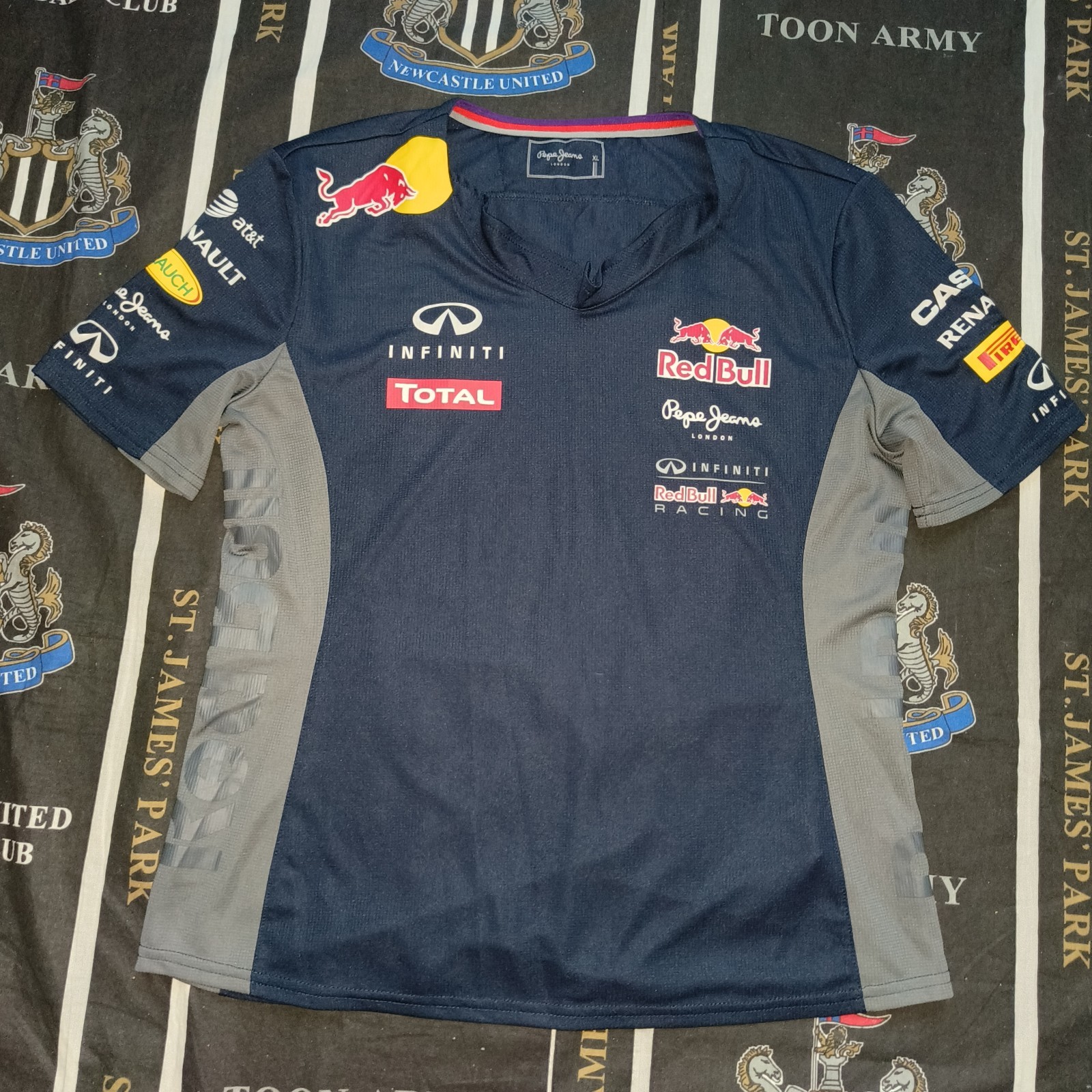 Pepe Jeans Red Bull Infinity Total Racing Jersey Shirt T-shirt Size Women’s L