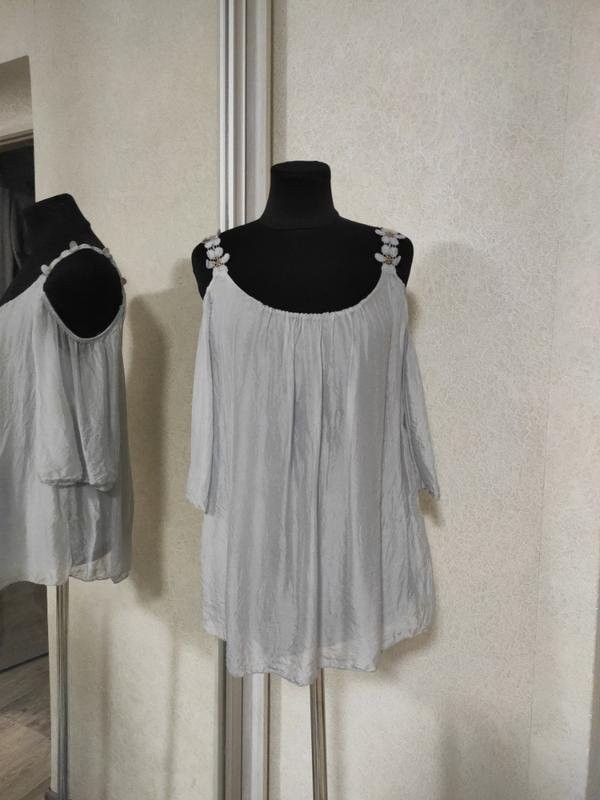 Women Ballin shirt grey silk 36/S/44