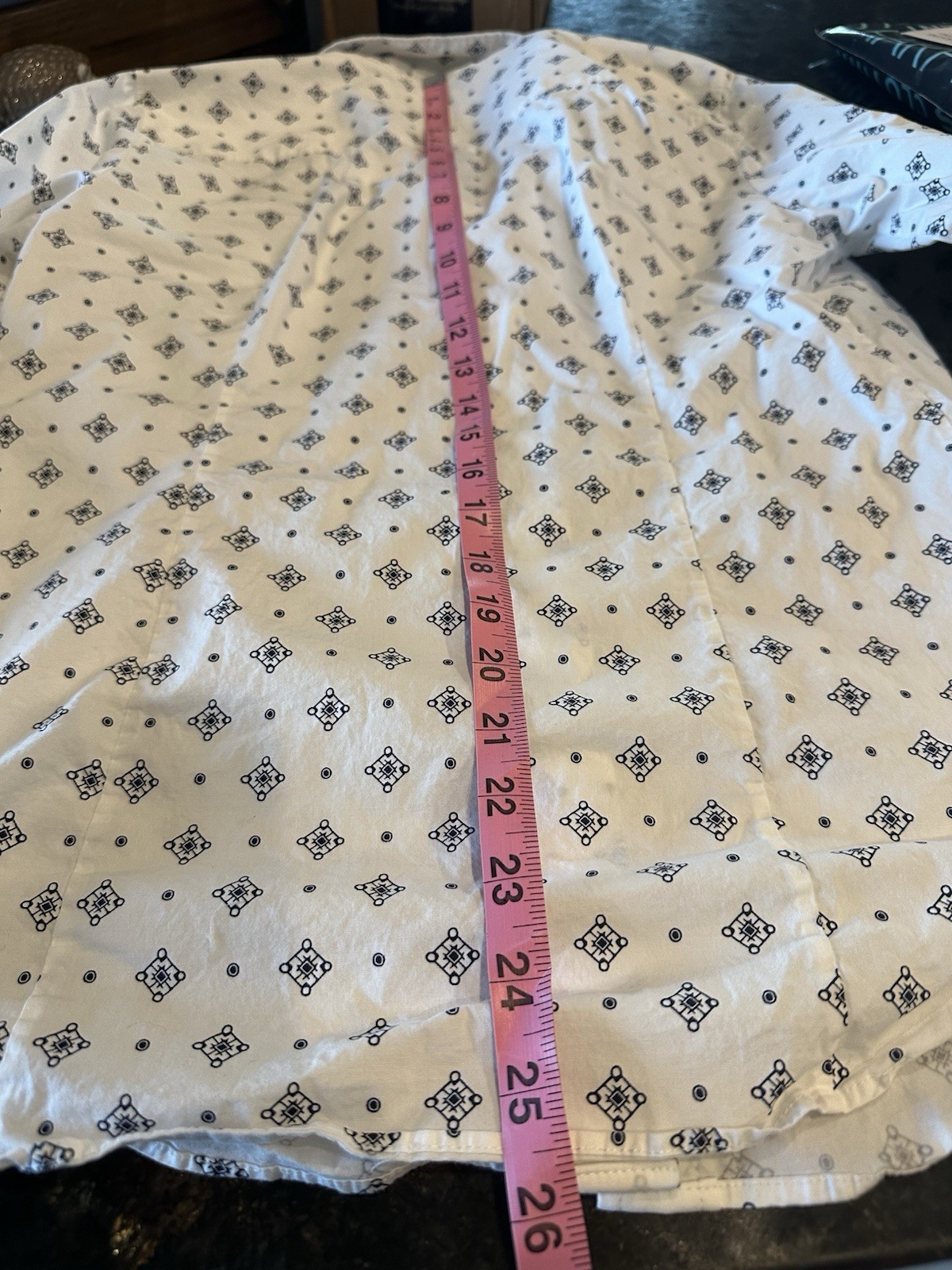J. Crew Haberdashery Women’s M Long Sleeve White Button Shirt Blue Diamond