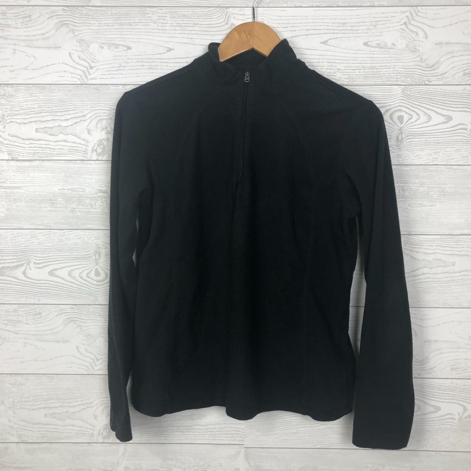 Columbia Women’s Medium Fleece Long Sleeve Quarter Zip Pullover Shirt Black