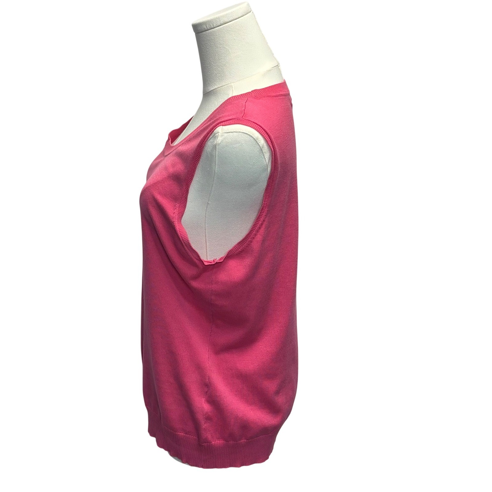 August Silk Sleeveless Tank Top Pink Silk Blnd Classic Office Layering Summer XL