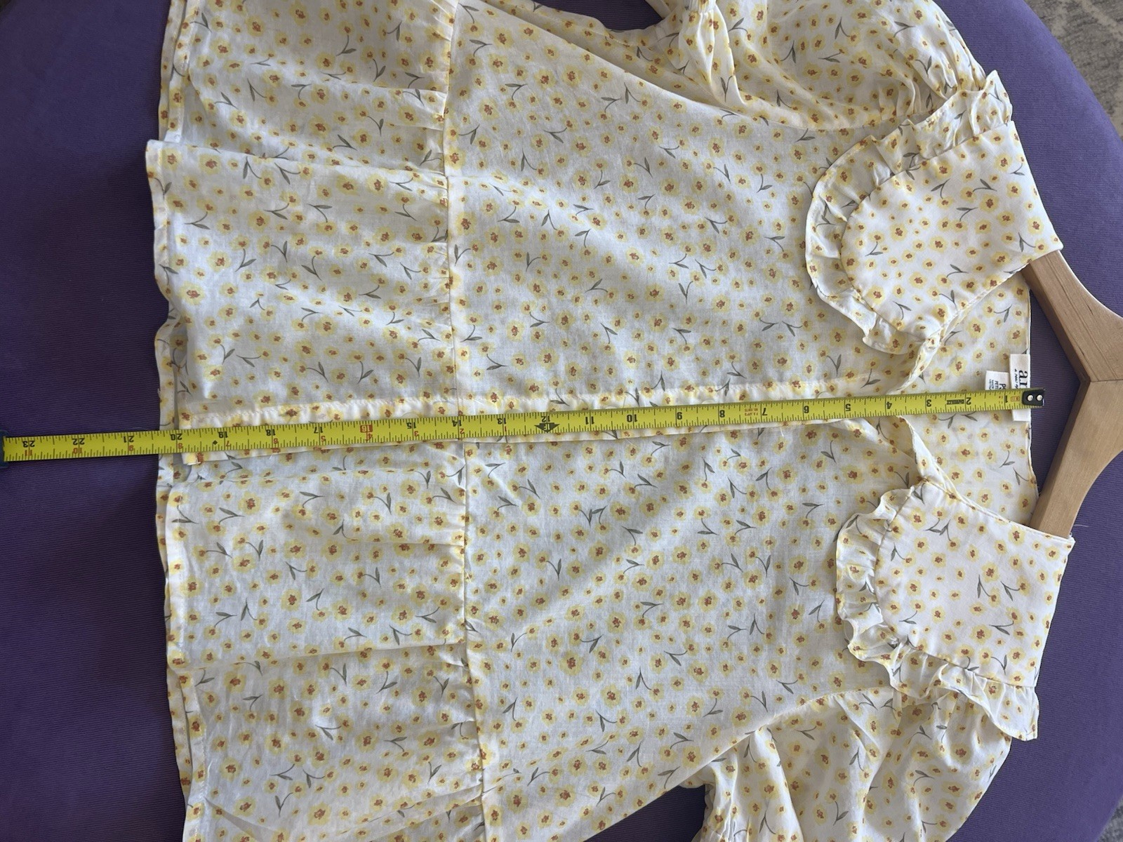 Cottagecore Peter Pan Blouse Ruffle Puff Sleeve Coquette Prairie Milkmaid Ballet
