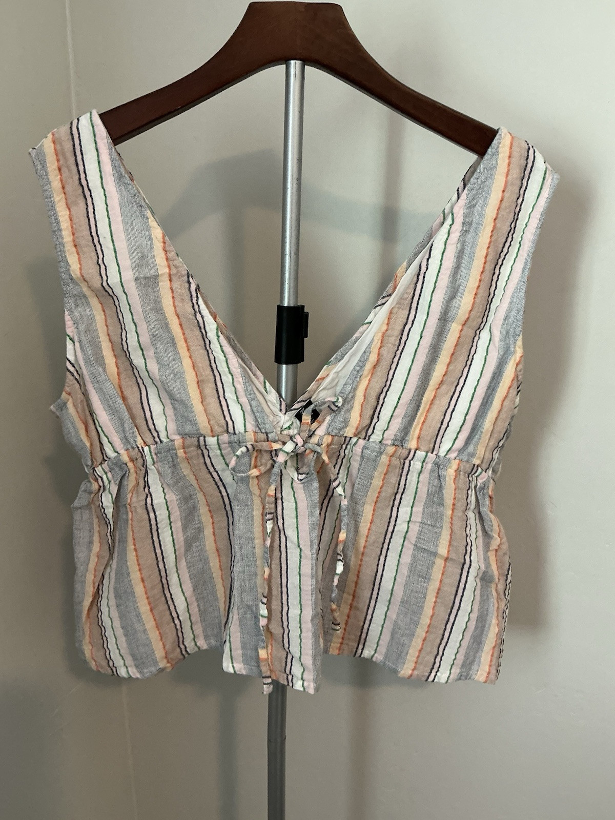 MINKPINK Mahi Multi Striped Top Sz L NWOT