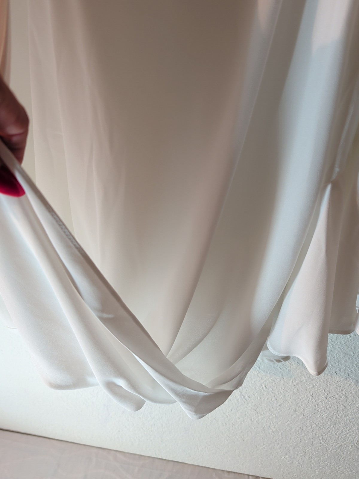 Soho New York & Co. Blouse White Su XXL V Neck Draped Waist Poet Sleeves Classy