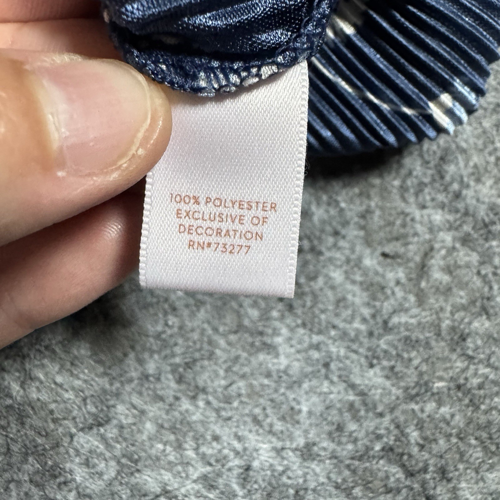 LC Lauren Conrad Floral Blouse Navy Whit Long Sleeve Boho Sz M Cottagecore Fairy