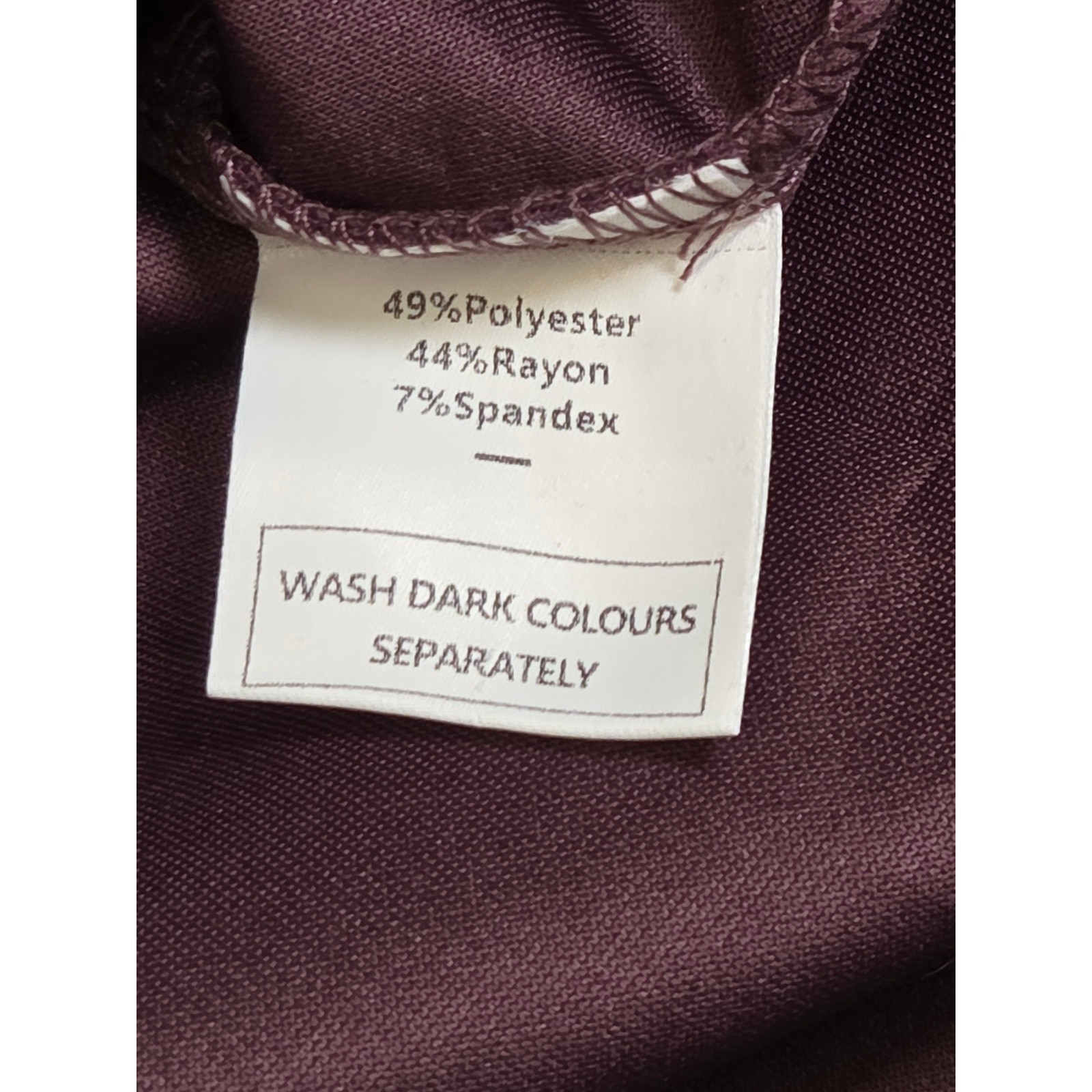 Ofeefan Pocket T-Shirt Women Large Plum Purple Short Sleeve Stretch Top NEW