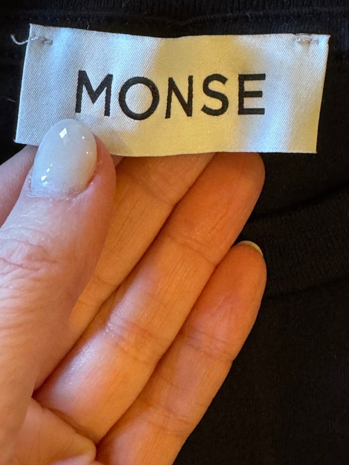 Monse Shirt Women Small Black Cotton City Harvest NYC Spring Runway 23 Tee