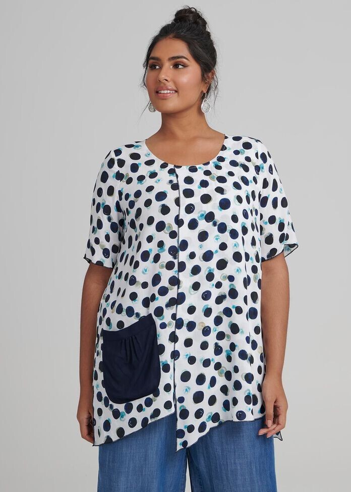 Virtuelle Taking Shape Spotted Rebecca Top Exclusive Print BNWT Size 18