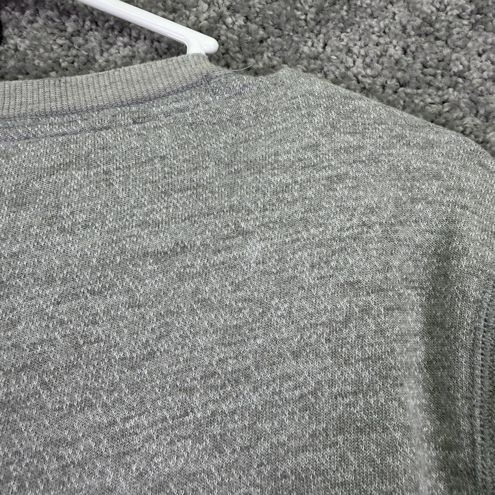 PINK Victoria’s Secret Shirt Womens Small Gray Crew Neck Dog Logo Pullover