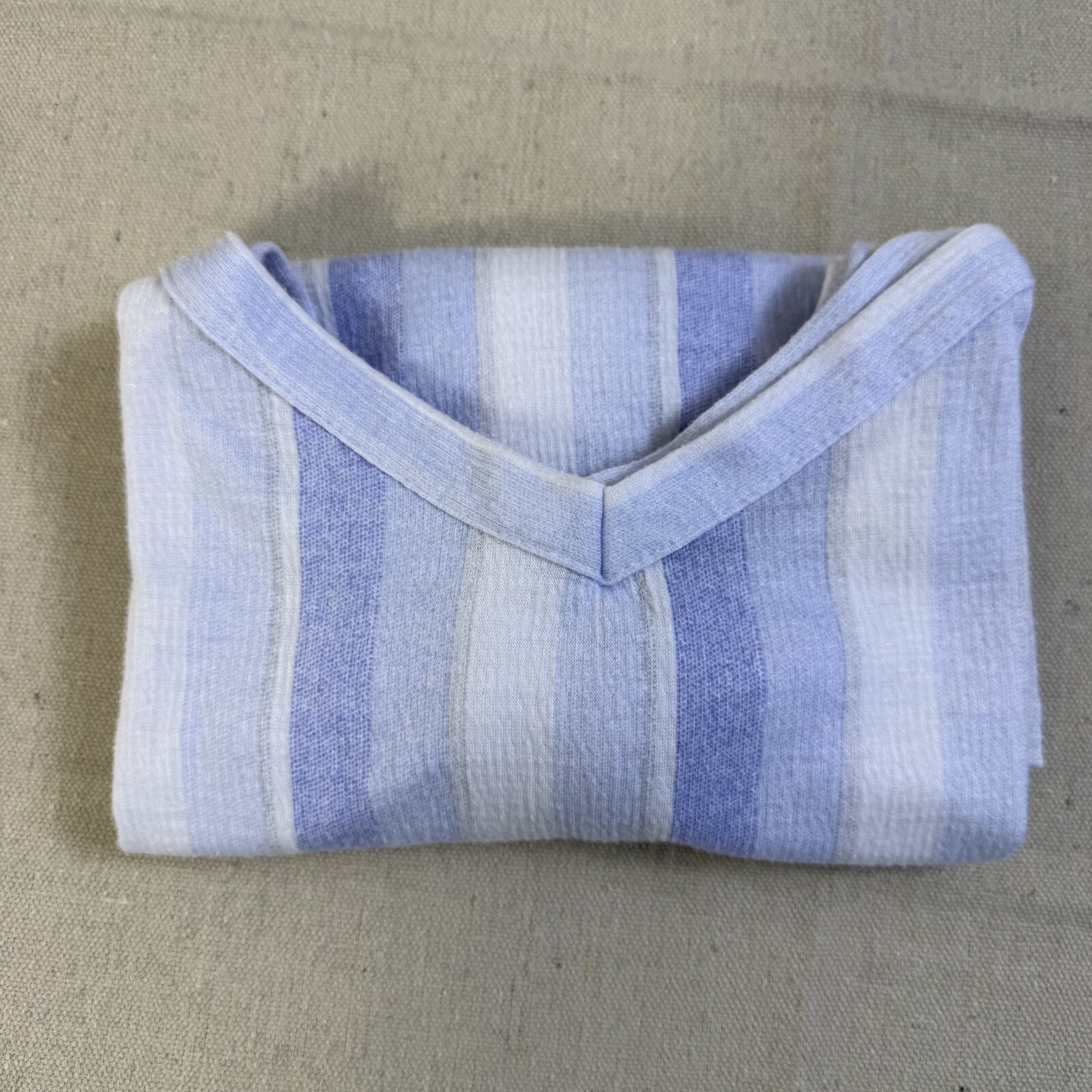 Laura Ashley Tank Top Womens Sz S Blue Striped Relaxed Fit Tie Strap Woven Cami