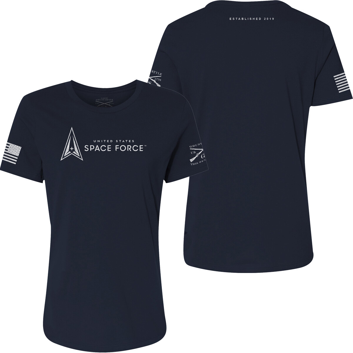 Grunt Style Women’s USSF – Est. 2019 Relaxed Fit T-Shirt – Navy