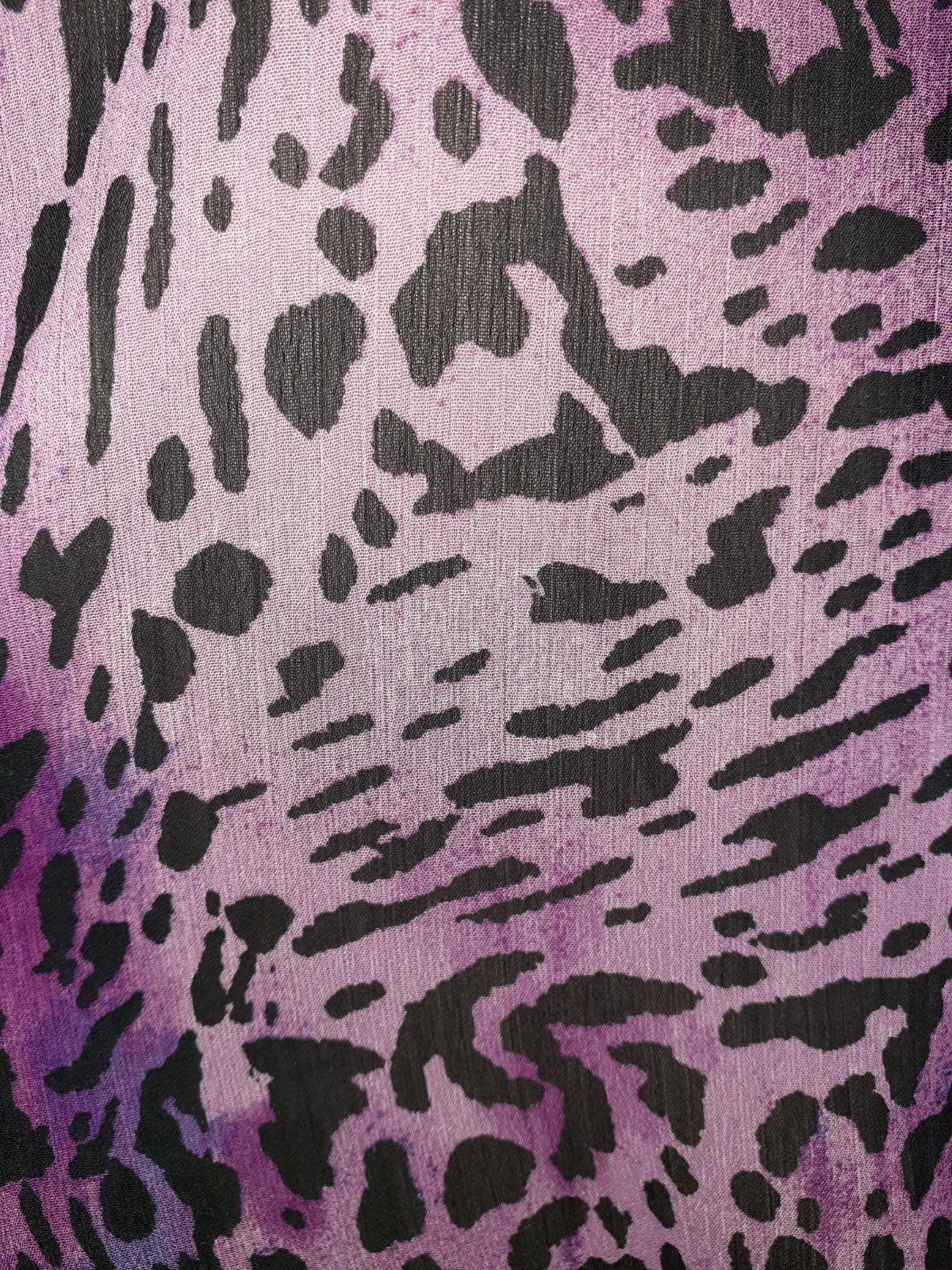 CATHERINES Plus Size 3X 26W 28W Jacket Cardigan Top Black Purple Animal Print