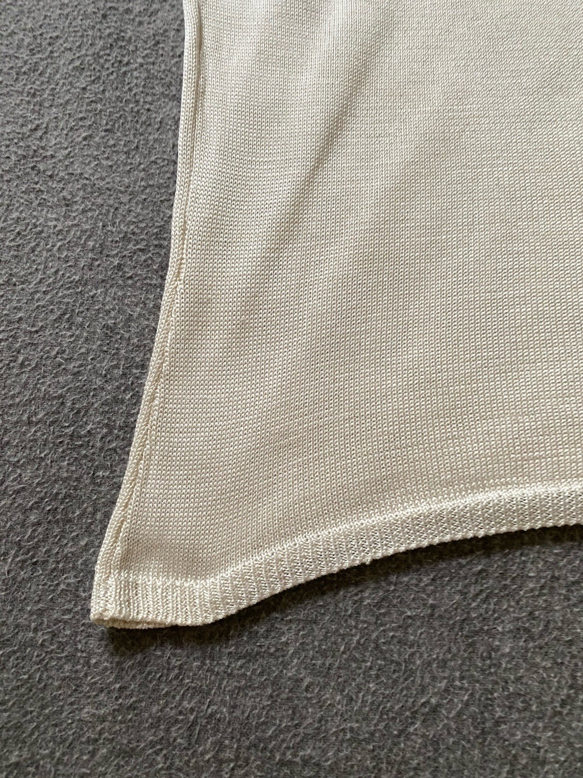 Vintage 90s Colette Dinnigan Silk Halter Sweater Top S Beaded Trim NWOT Luxe
