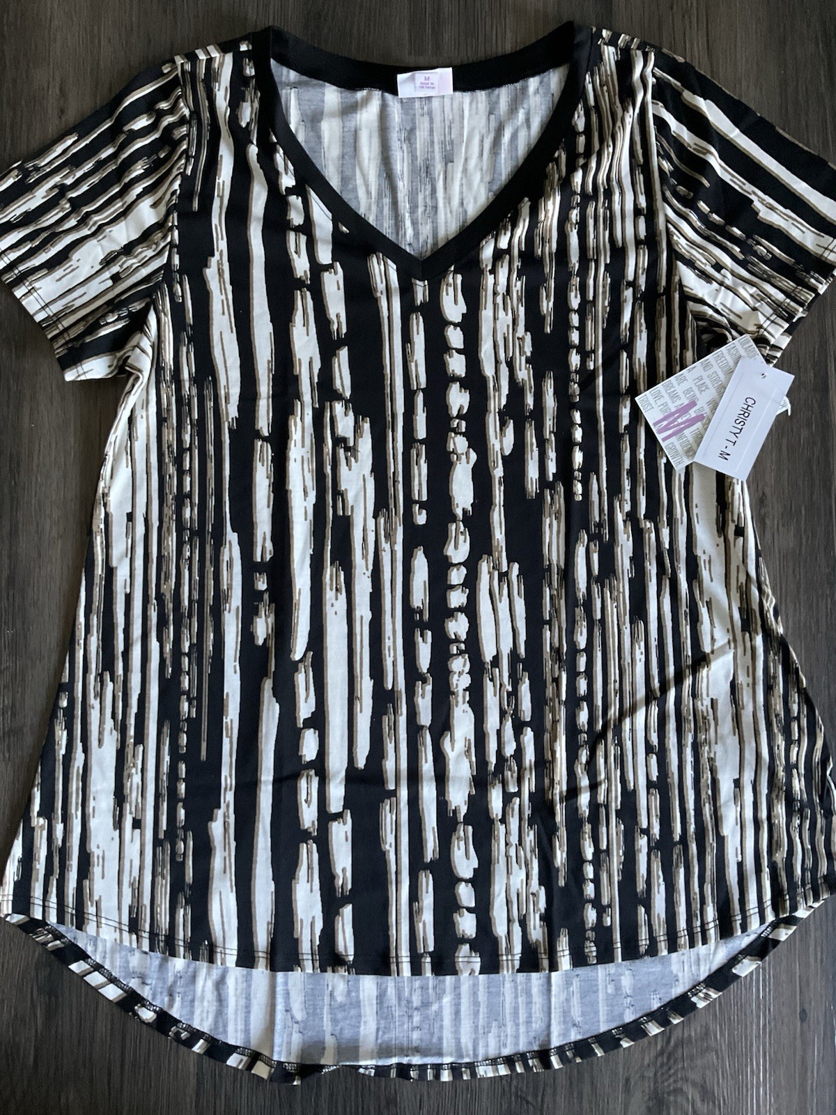 NWT LuLaRoe Medium Christy T – V-Neck – As Pictured