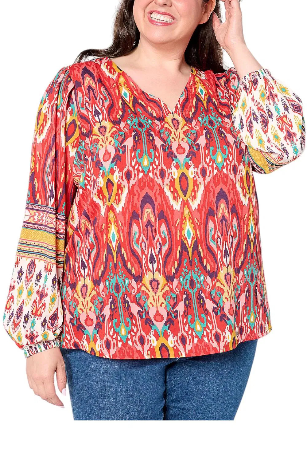 Belle Boho by Kim Gravel Women’s Boho Chic Blouse Spice Sleeve