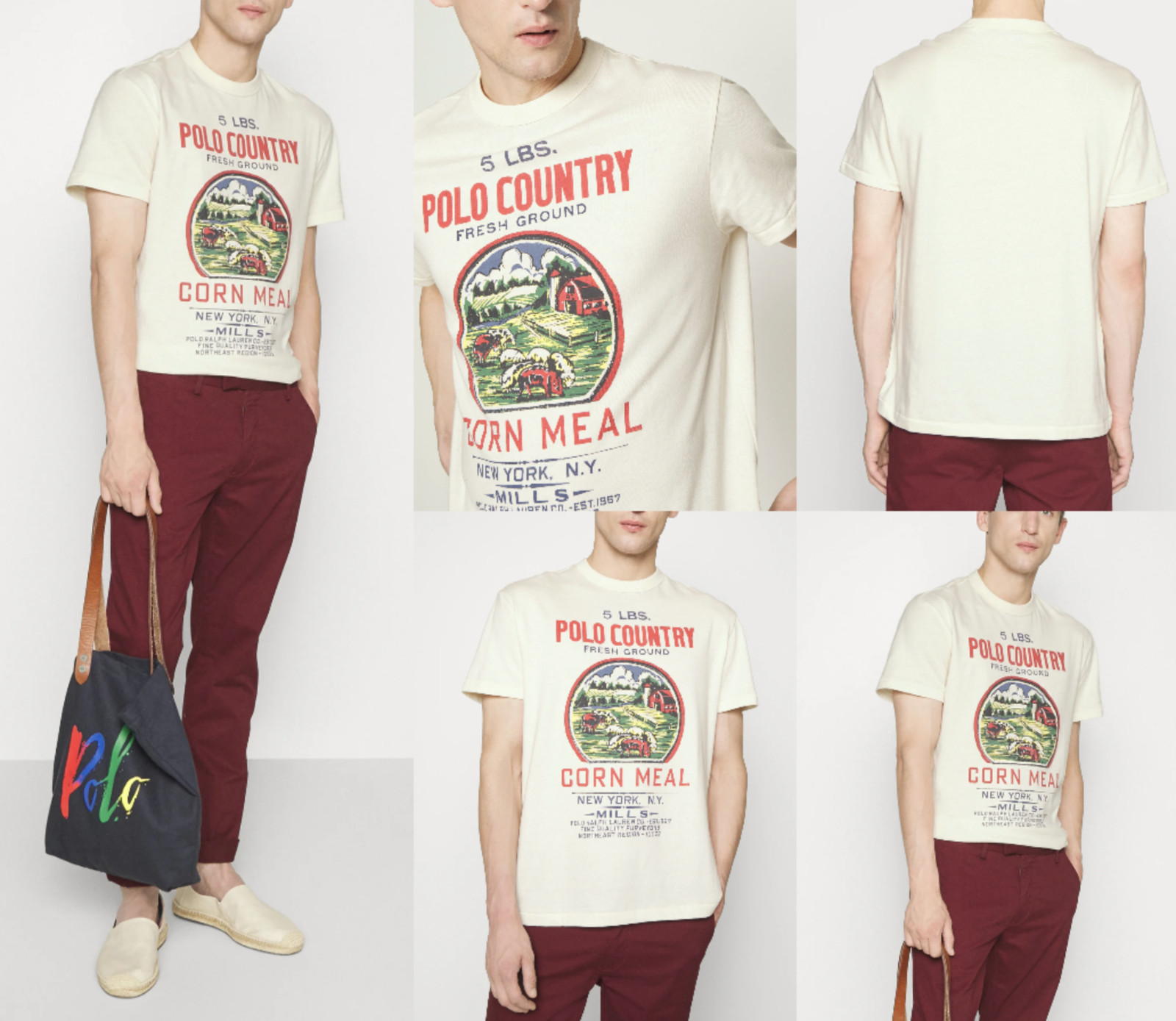 POLO RALPH LAUREN VINTAGE LOGO TEE T-Shirt Shirt Classic Fit Cotton Top New S