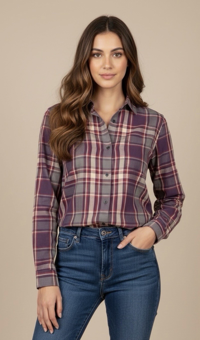 LAUREN Ralph Lauren Women’s Classic Fit Cotton Poplin Plaid Shirt In Multi