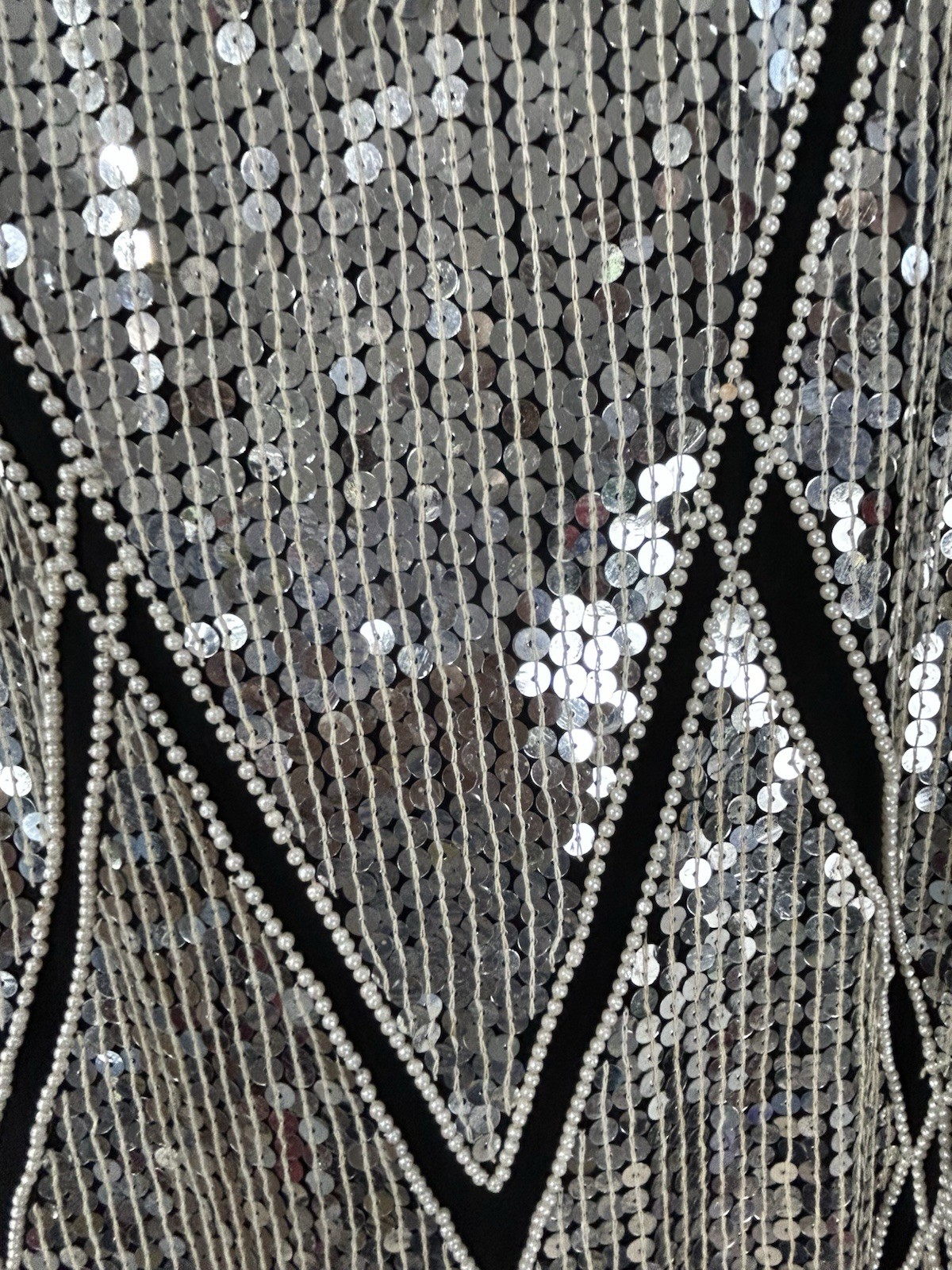 Vintage Sequins Pearl Blouse Silk Joseph Le Bon Party Festival Shimmering