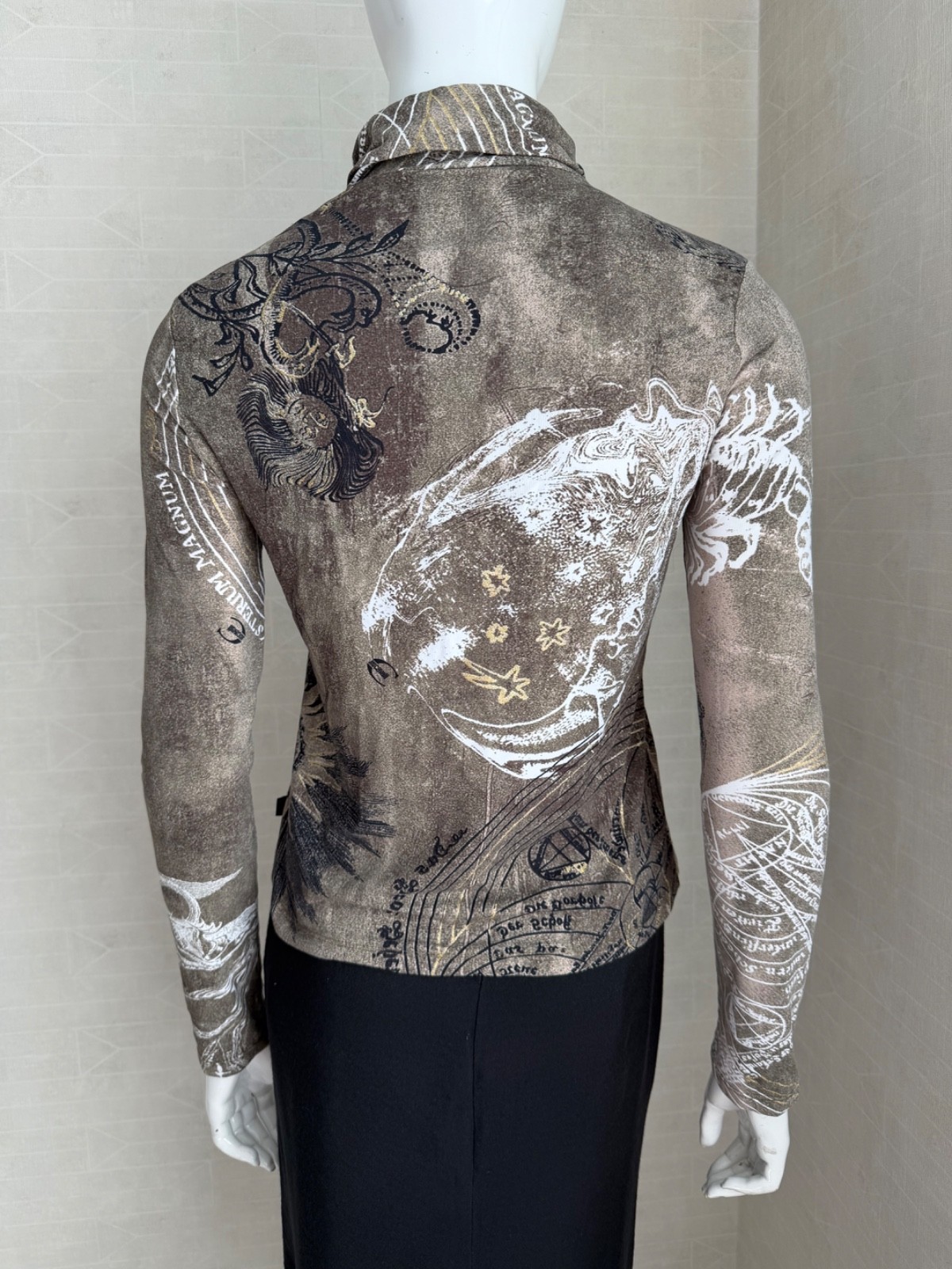 Roberto Cavalli Just Cavalli Vintage Horoscope & Baroque Print Top