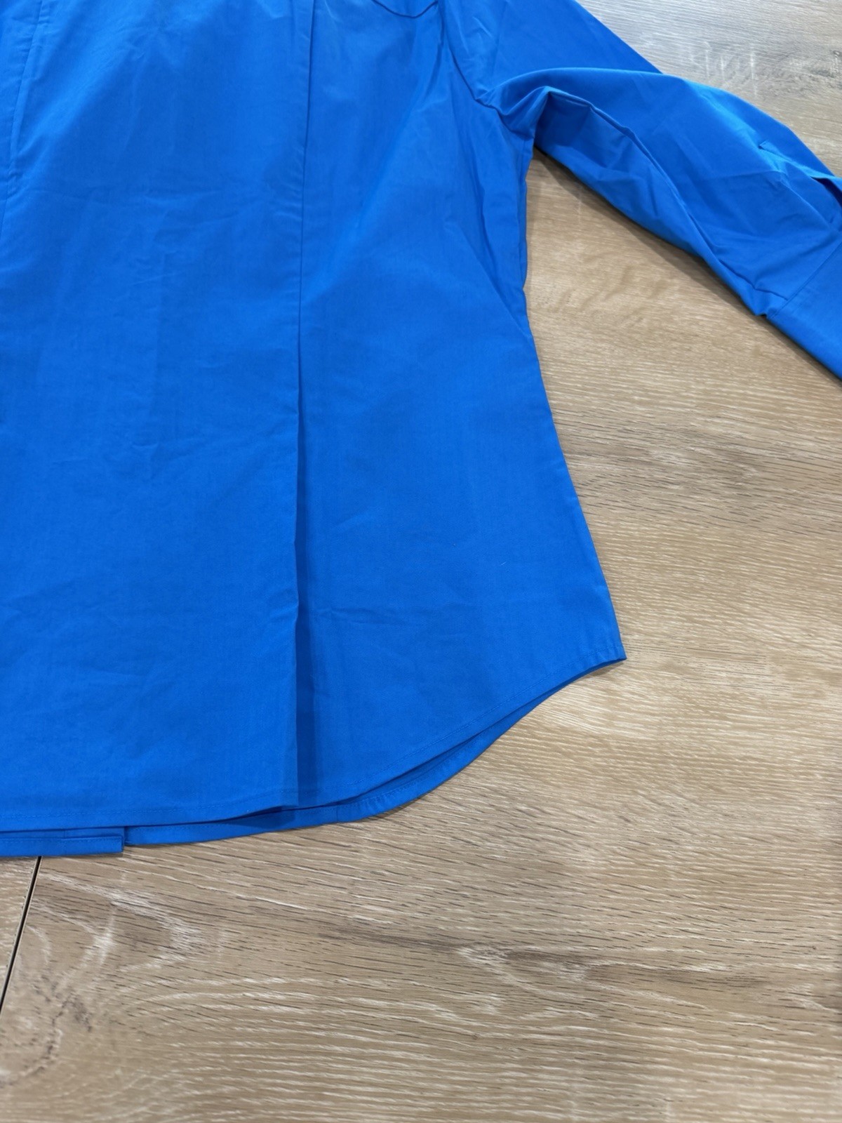 Hinson Wu Royal Blue Shirt Button Up Classic Size 8 NWOT Preppy