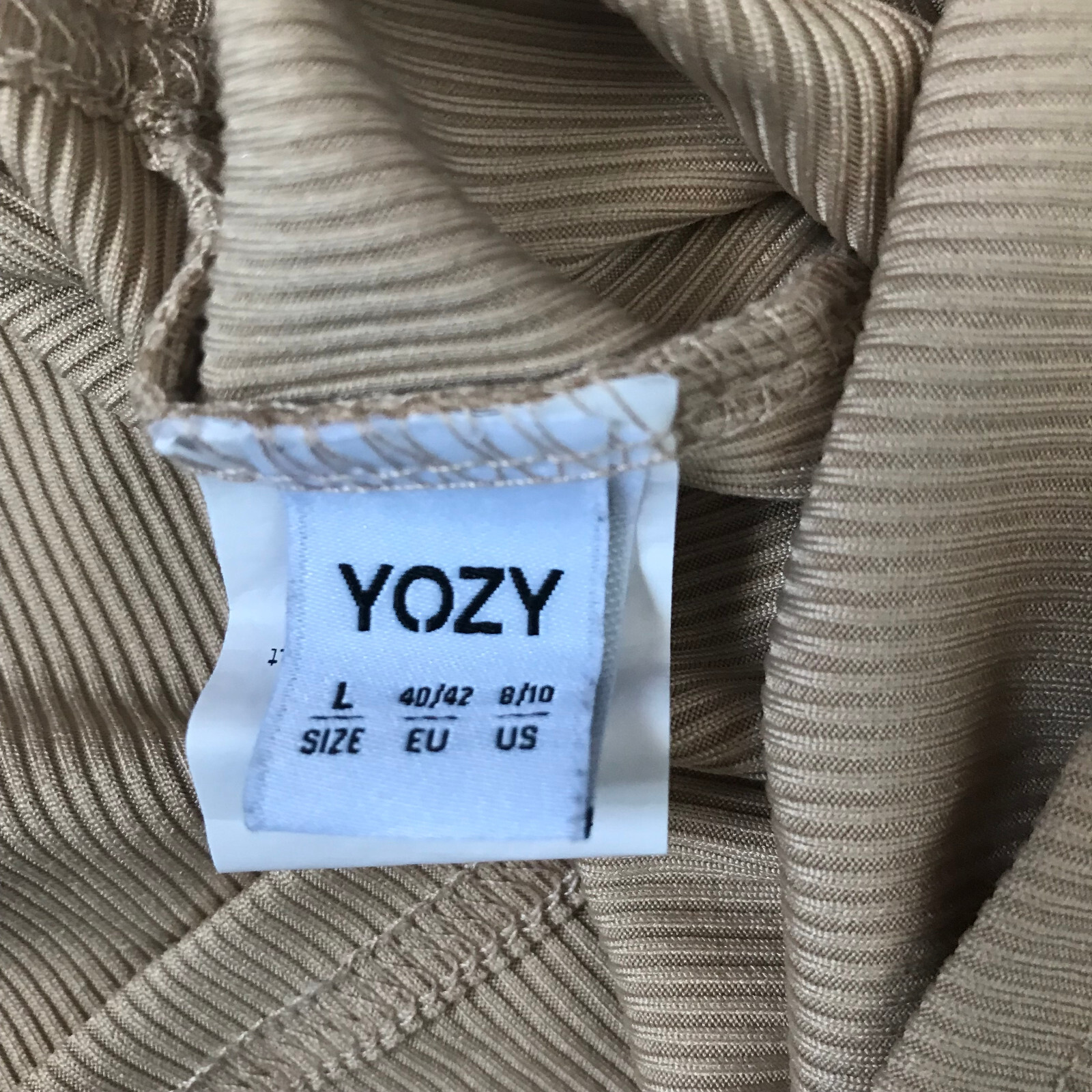 Yozy Ribbed Cropped Top Brown Size 12 14 Sleeveless Round Neck