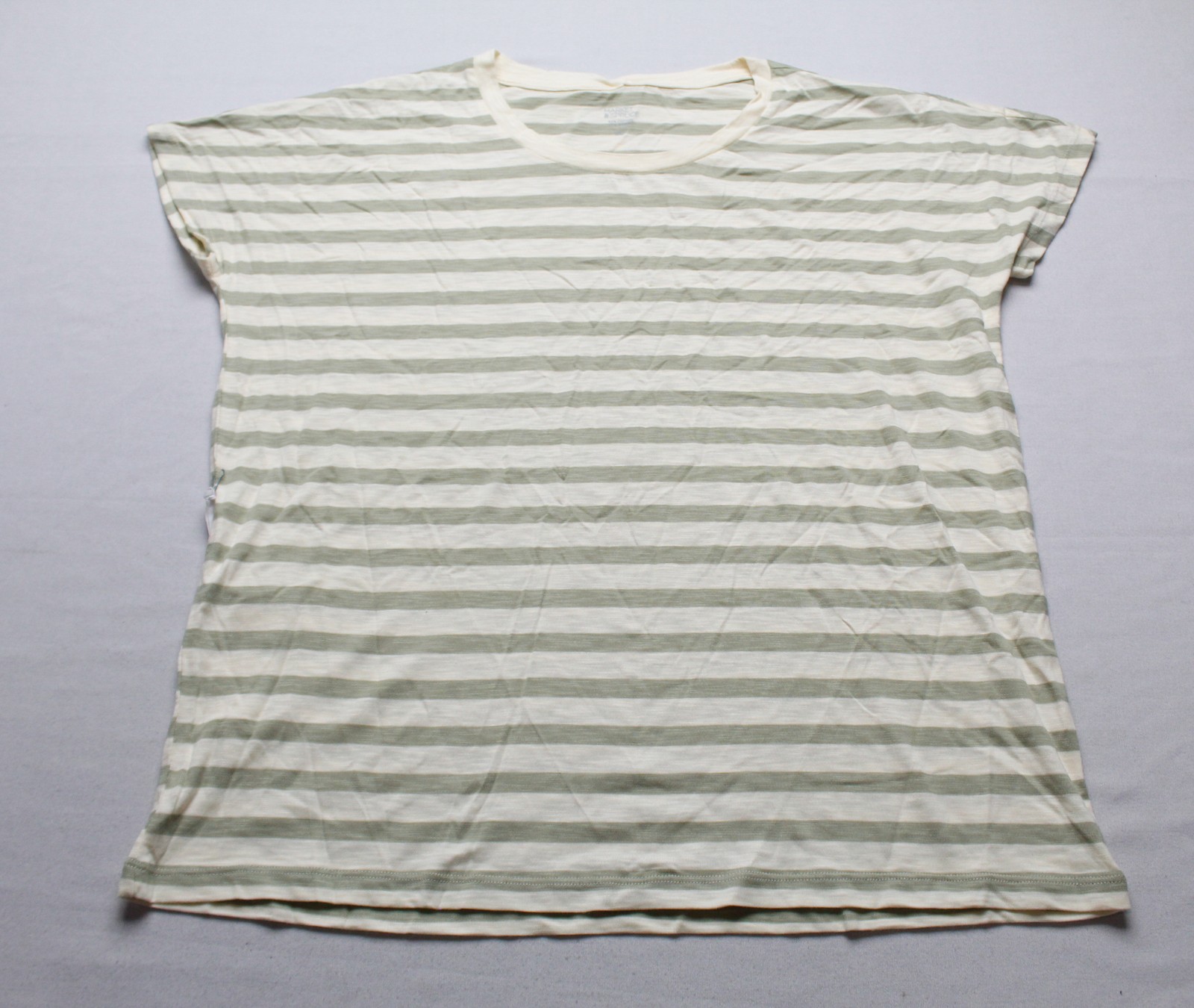 Market & Spruce Women’s Gracia Cotton Blend Slub T-Shirt ZG3 Green Large NWT